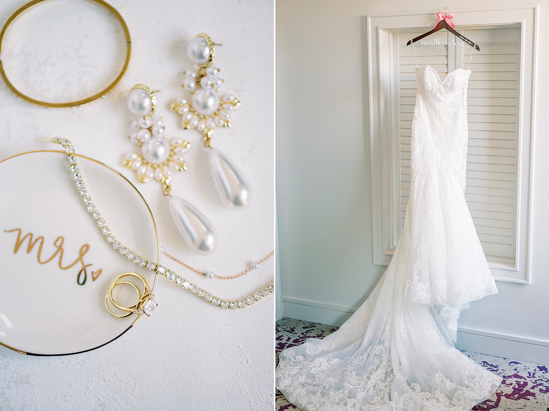 wedding dress and bridal details 