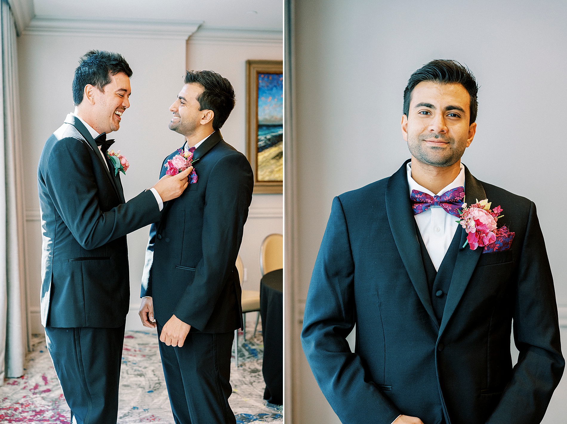 groom portraits while getting ready 