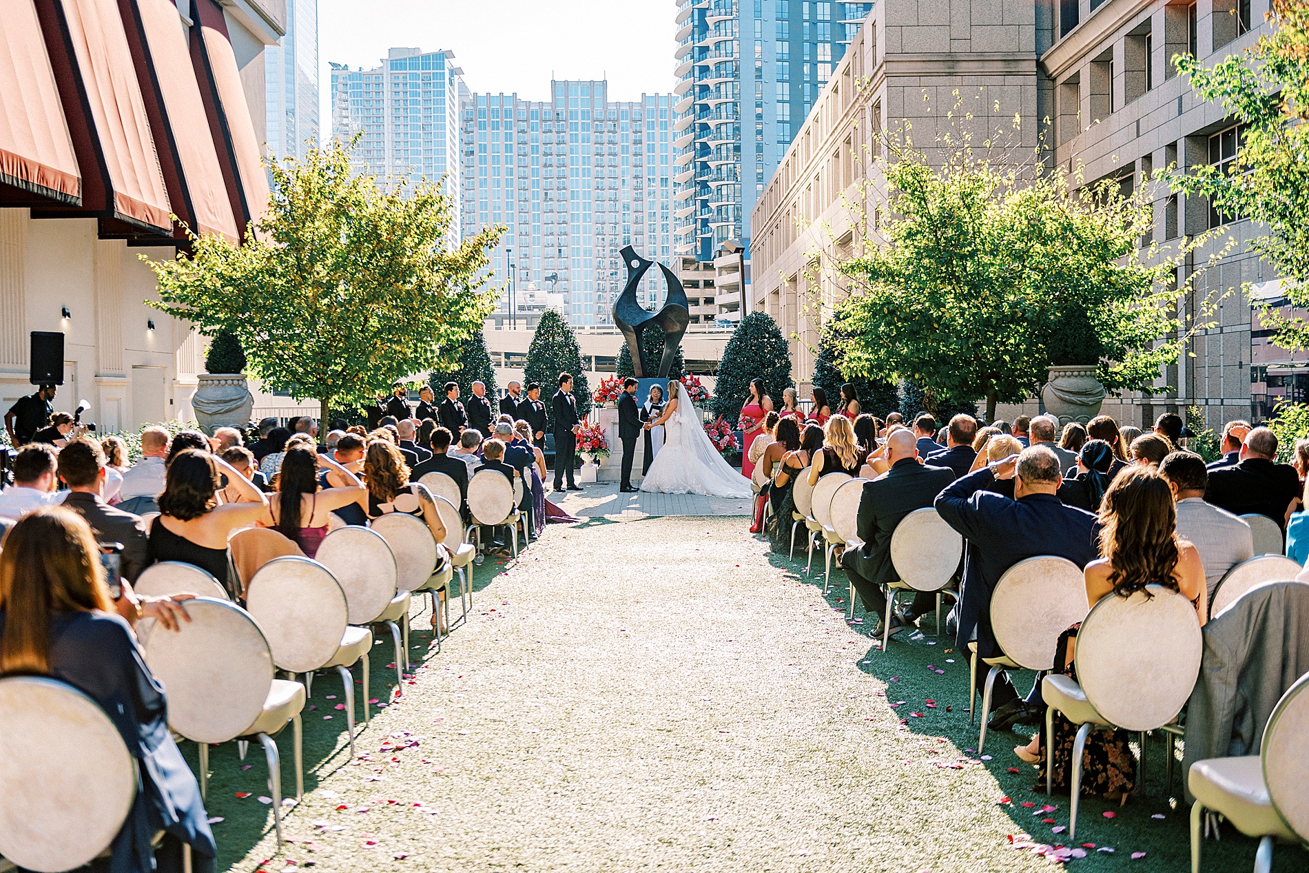Rooftop ceremony at The Grand Bohemian Hotel Wedding in Uptown Charlotte, NC