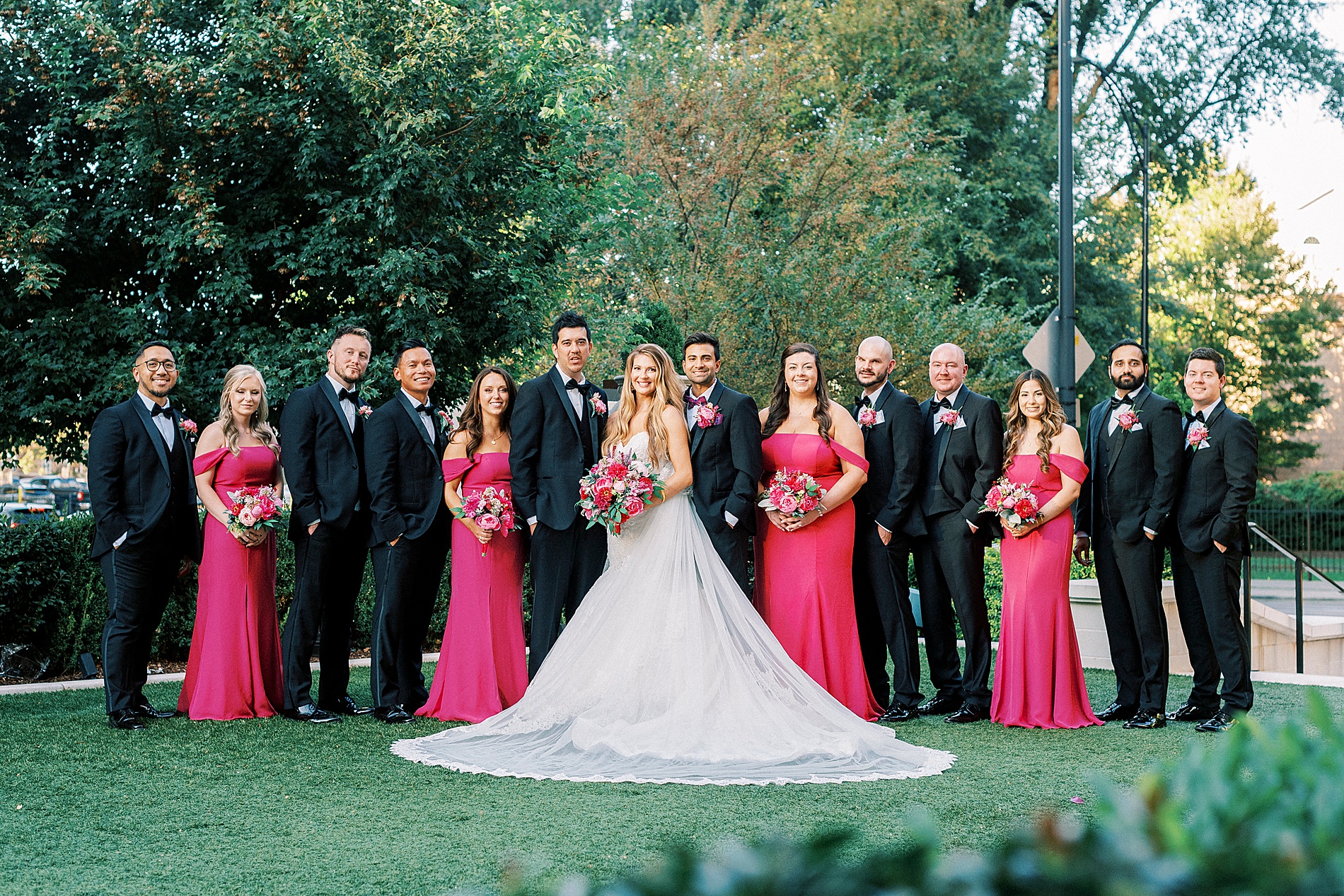 wedding party photos at The Grand Bohemian Hotel in Uptown Charlotte, NC