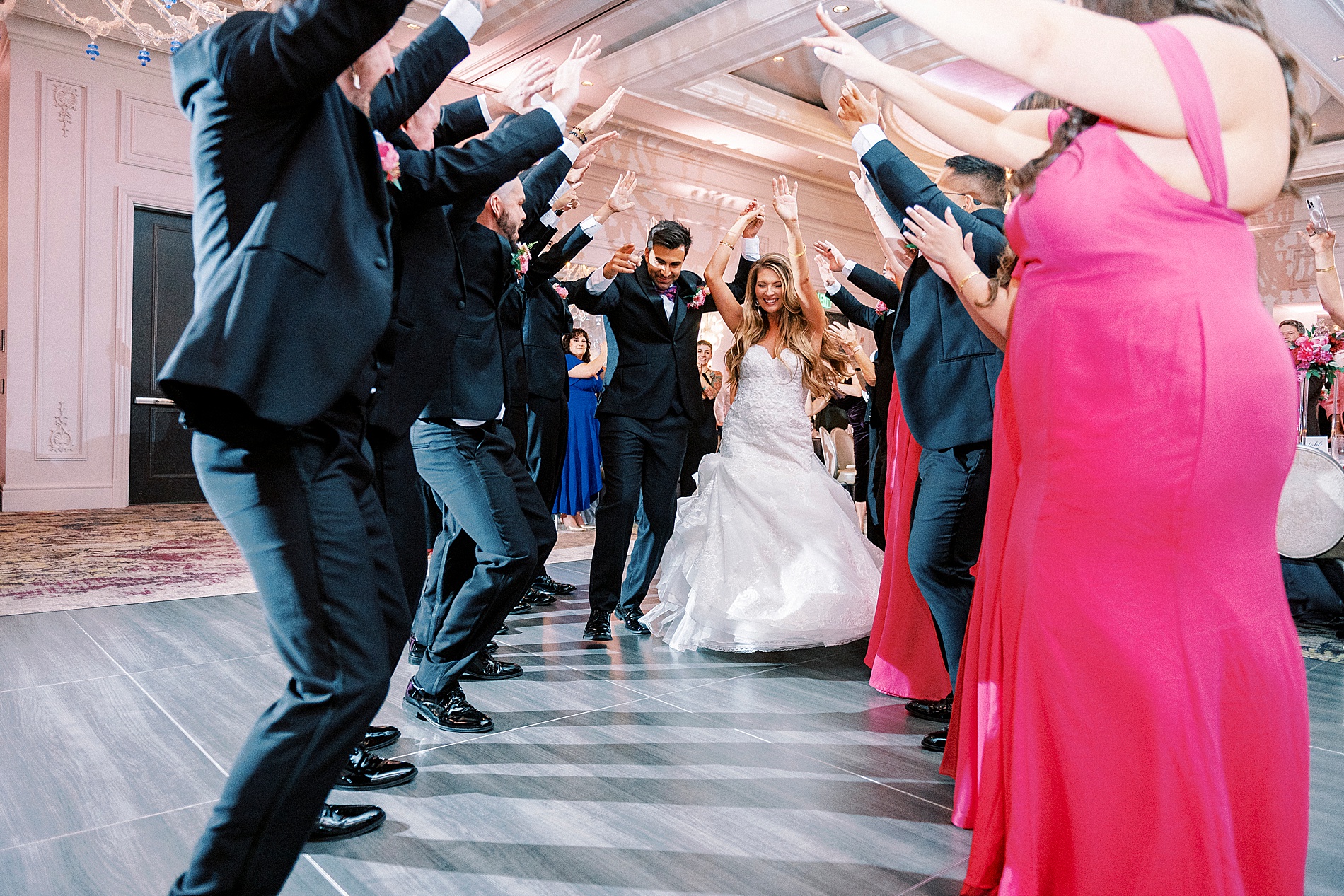 grand entrance to wedding reception 