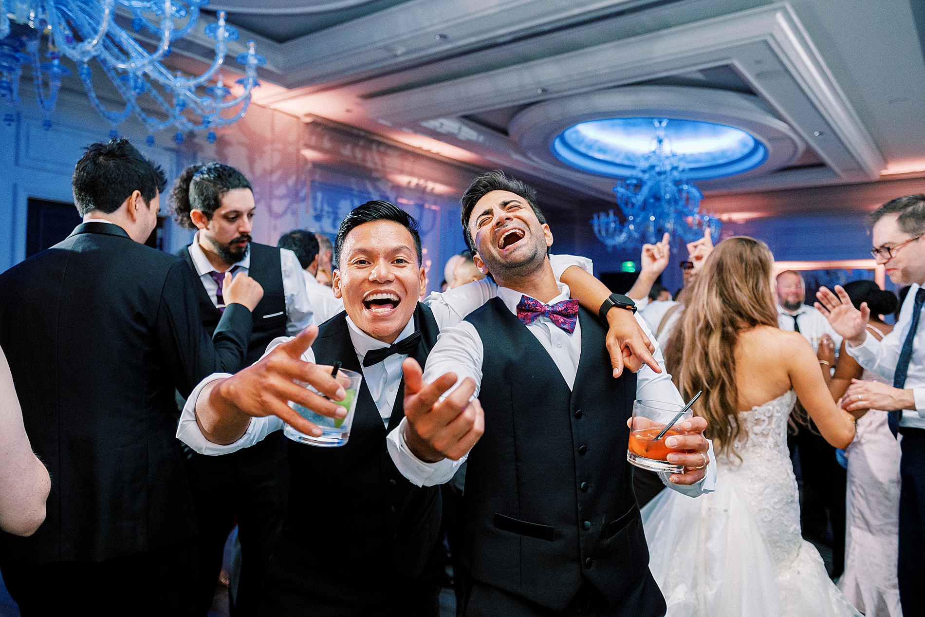 groomsmen on dance floor