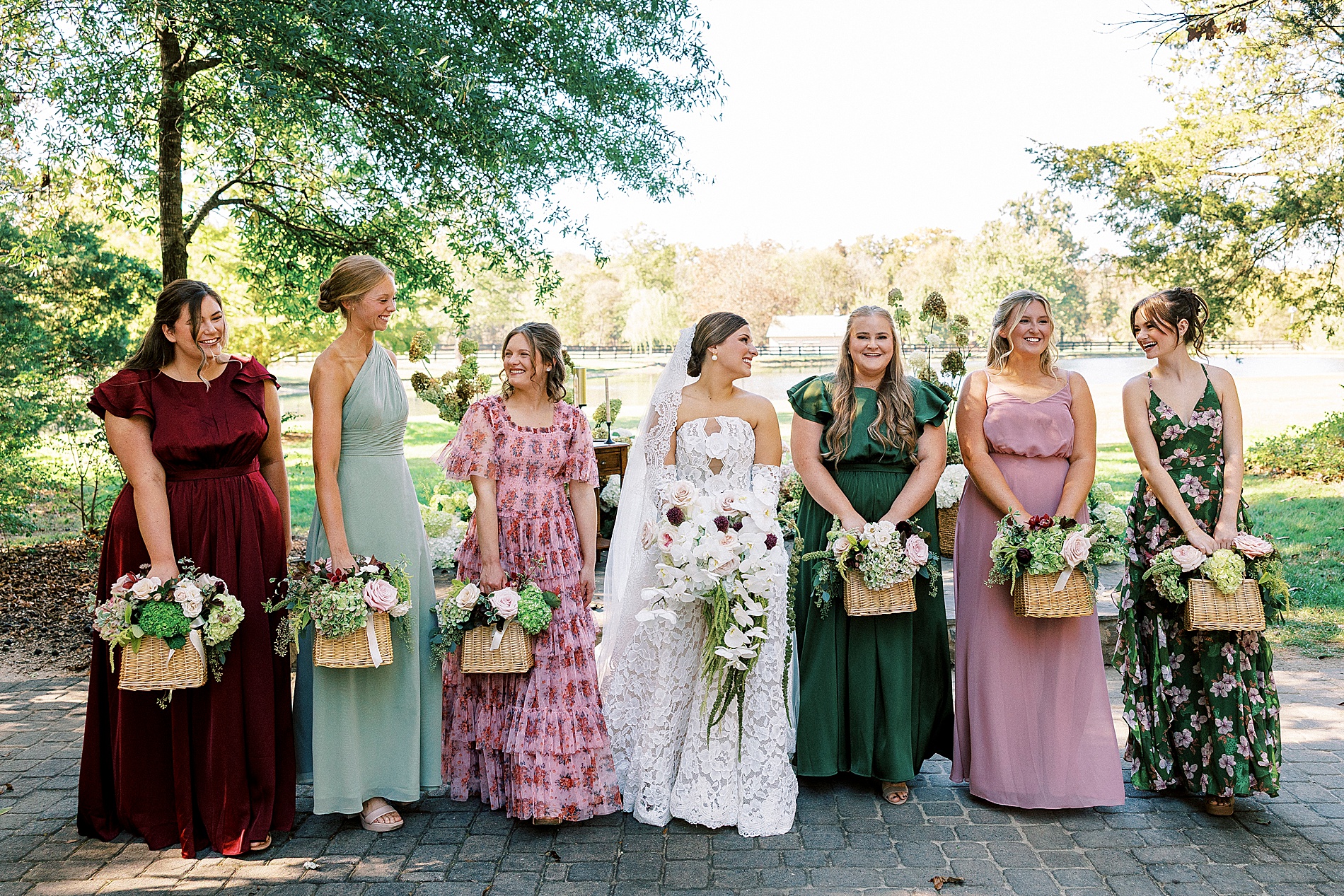 wedding party portraits from Morning Glory Farm Wedding in Monroe, NC