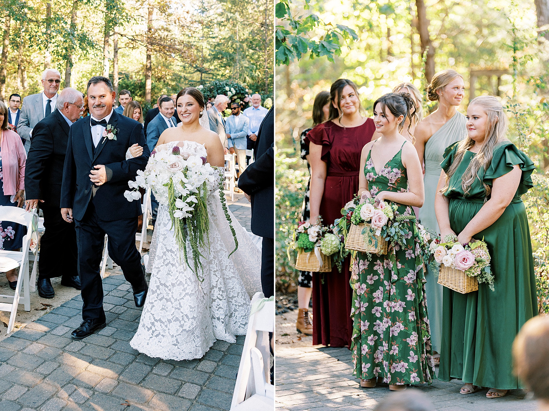 bride walks down aisle 