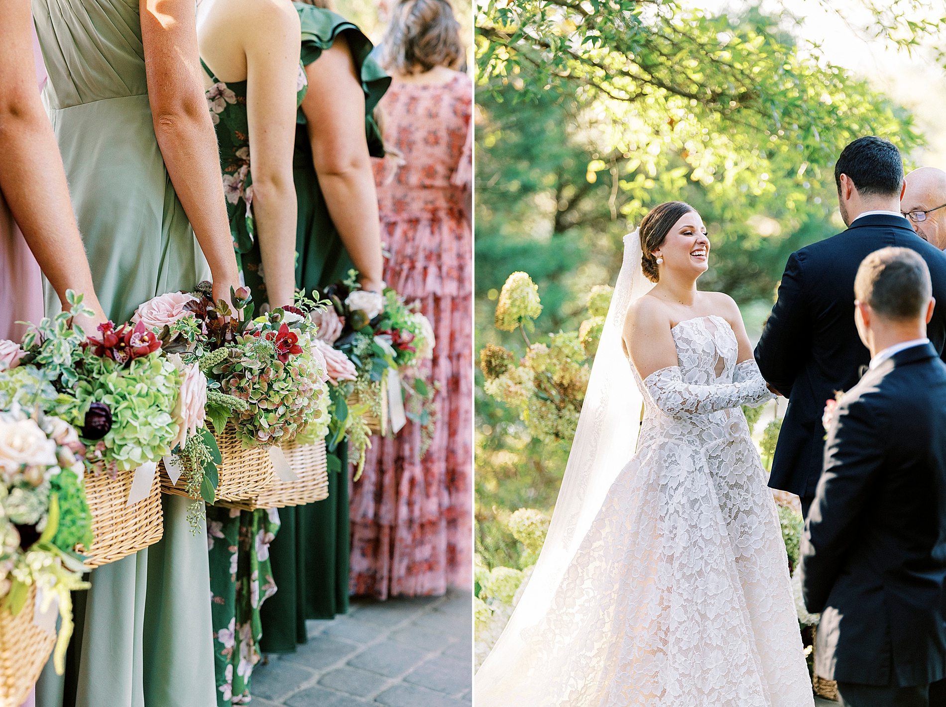 wedding ceremony at Morning Glory Farm in Monroe, NC