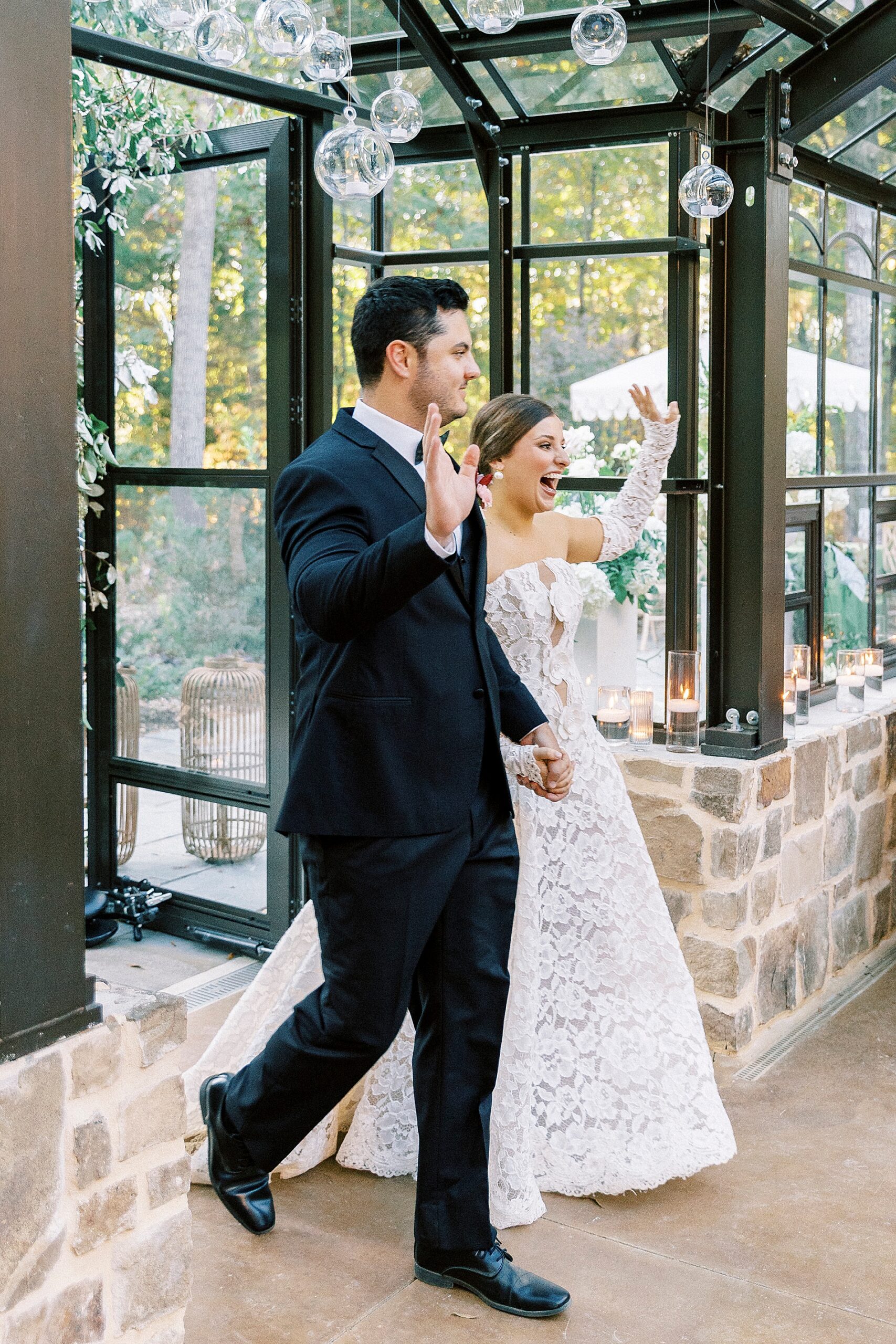 grand entrance to wedding reception 