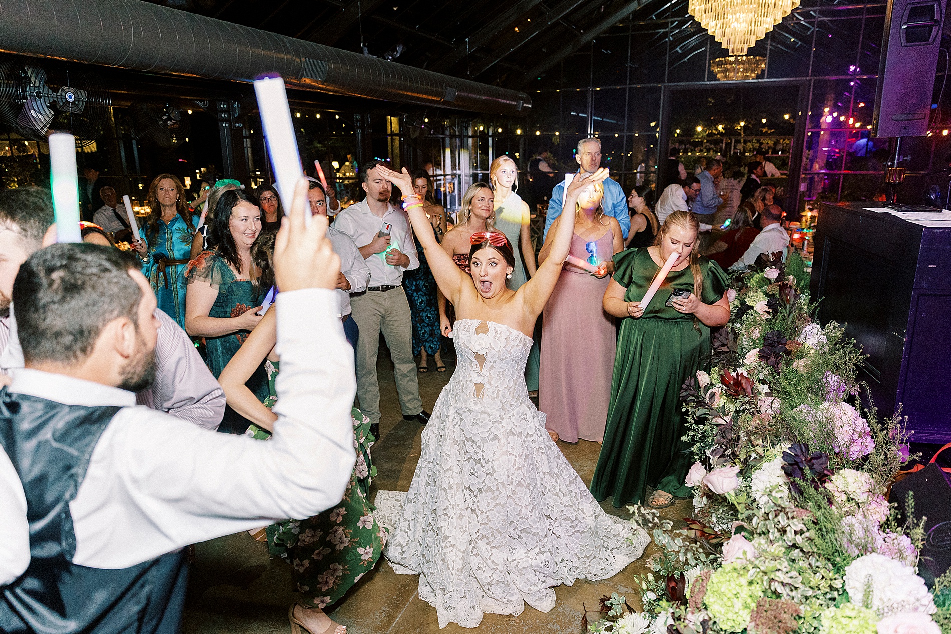 bride on dance floor 