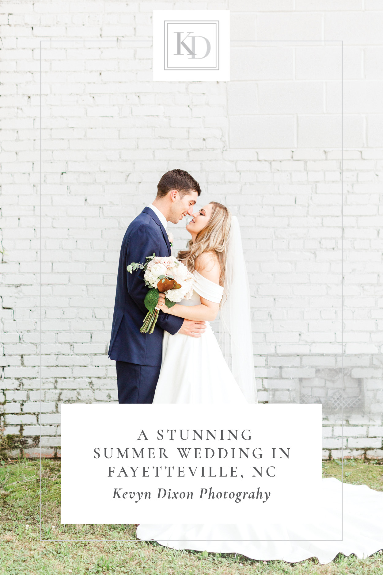 Stunning Modern Summer Wedding in Fayetteville NC Pin Image