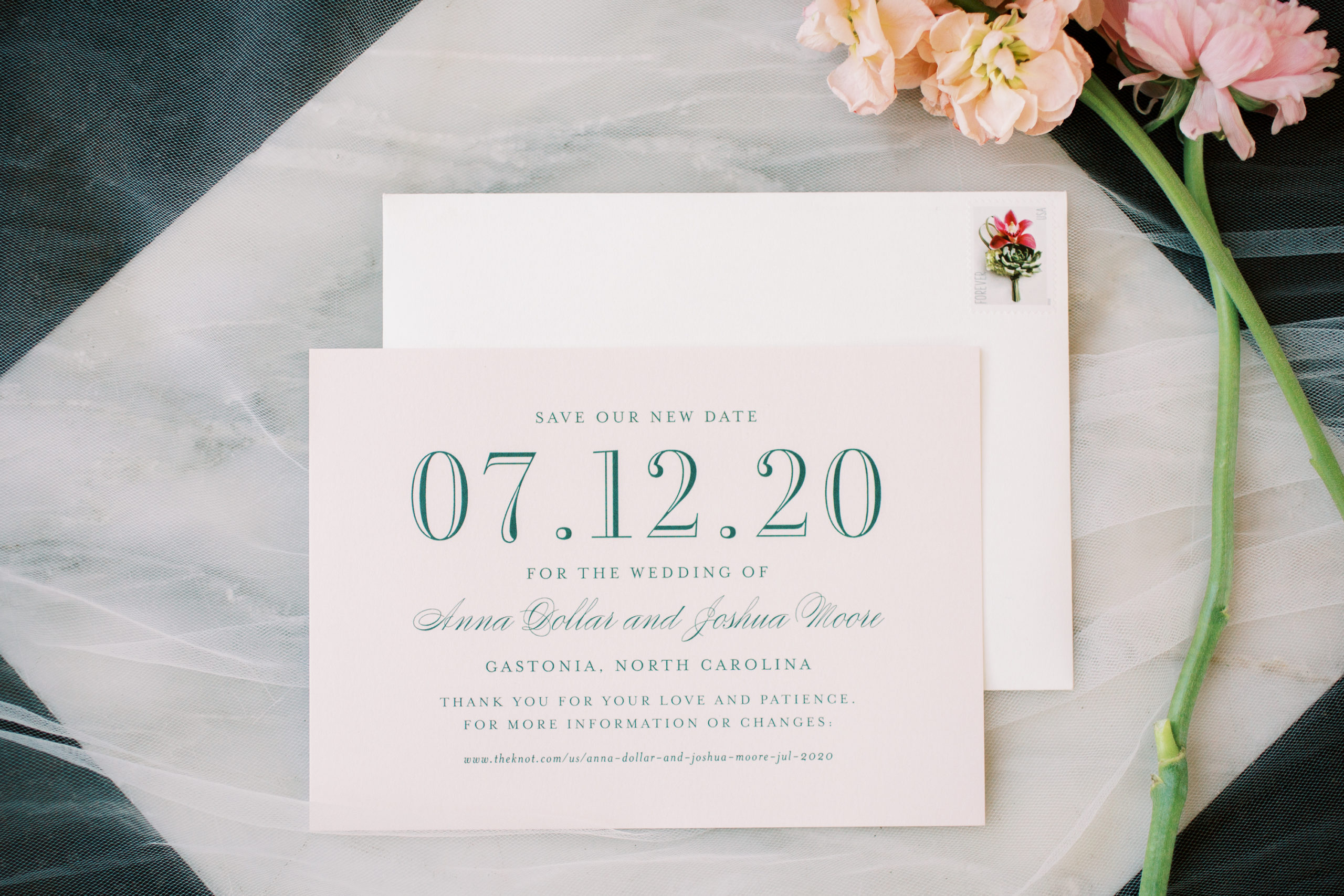 change the date card wedding