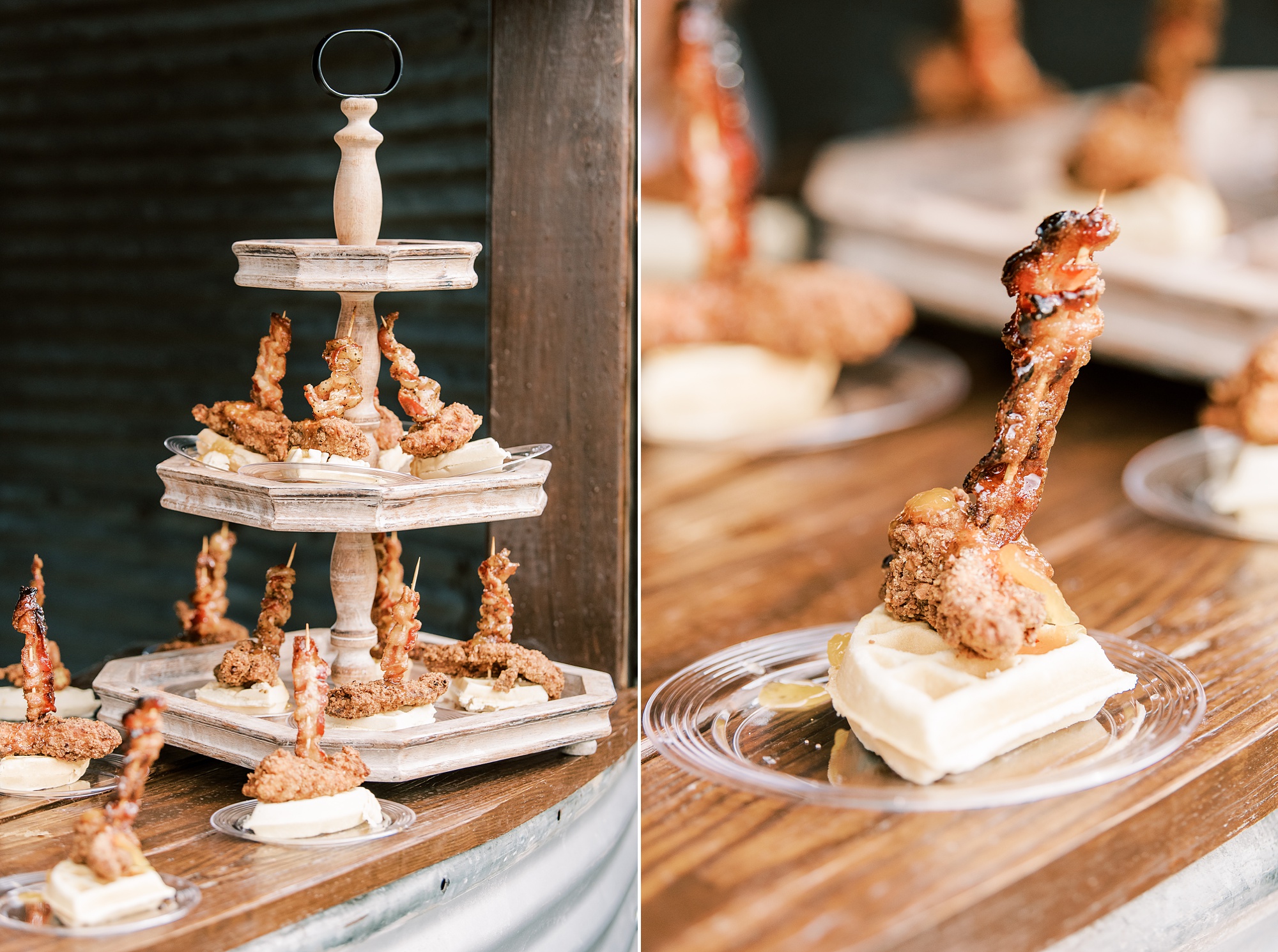 chicken and waffles for brunch inspired wedding reception