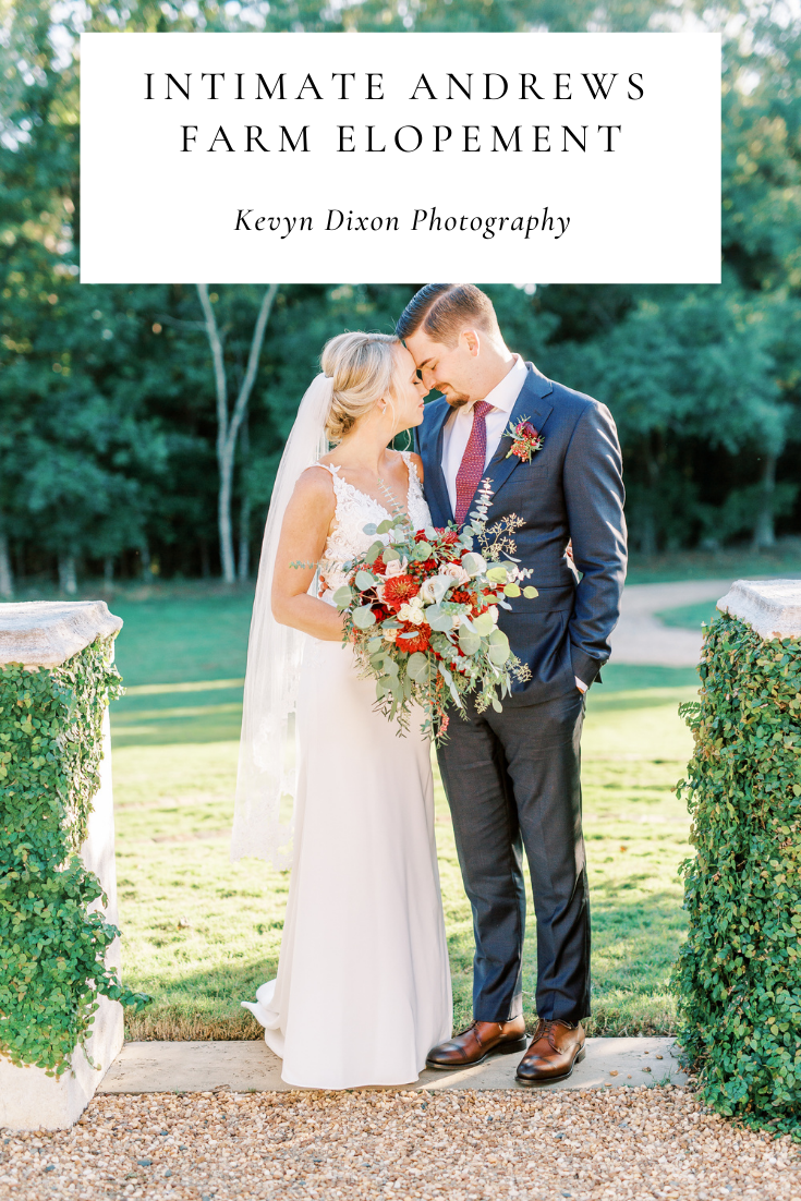 Andrews Farm elopement photographed by Kevyn Dixon Photography