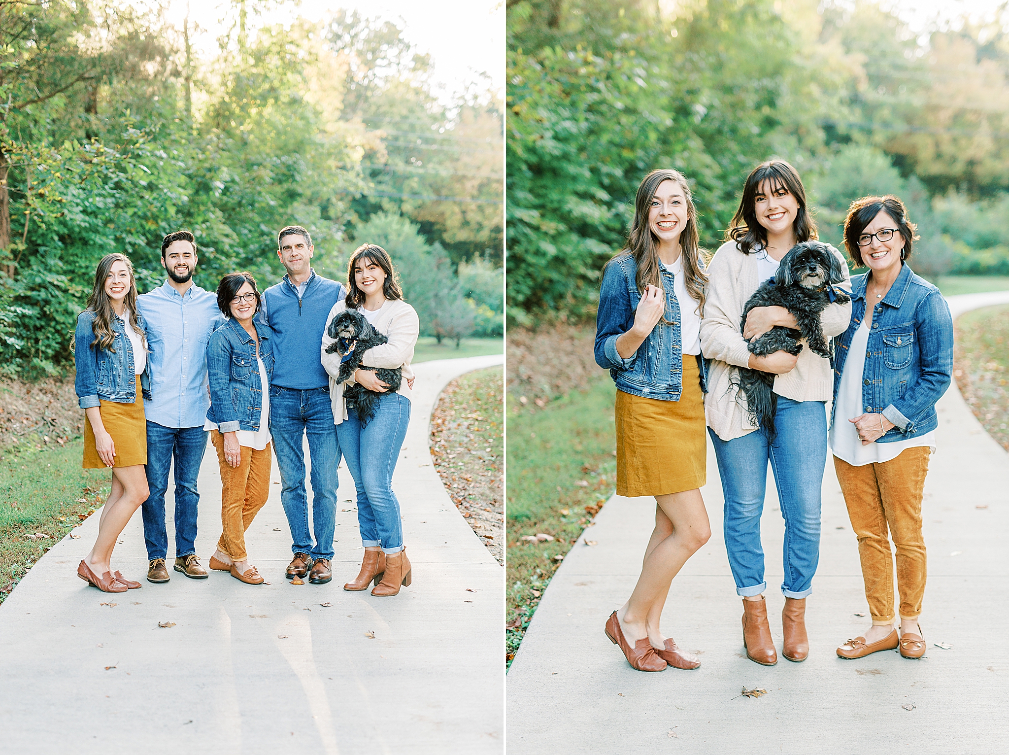 Charlotte Fall Family Portraits with dog
