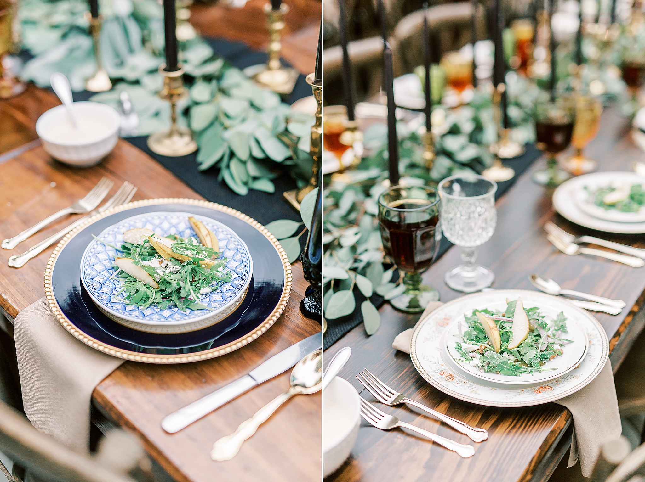 reception place setting inspiration for rehearsal dinner