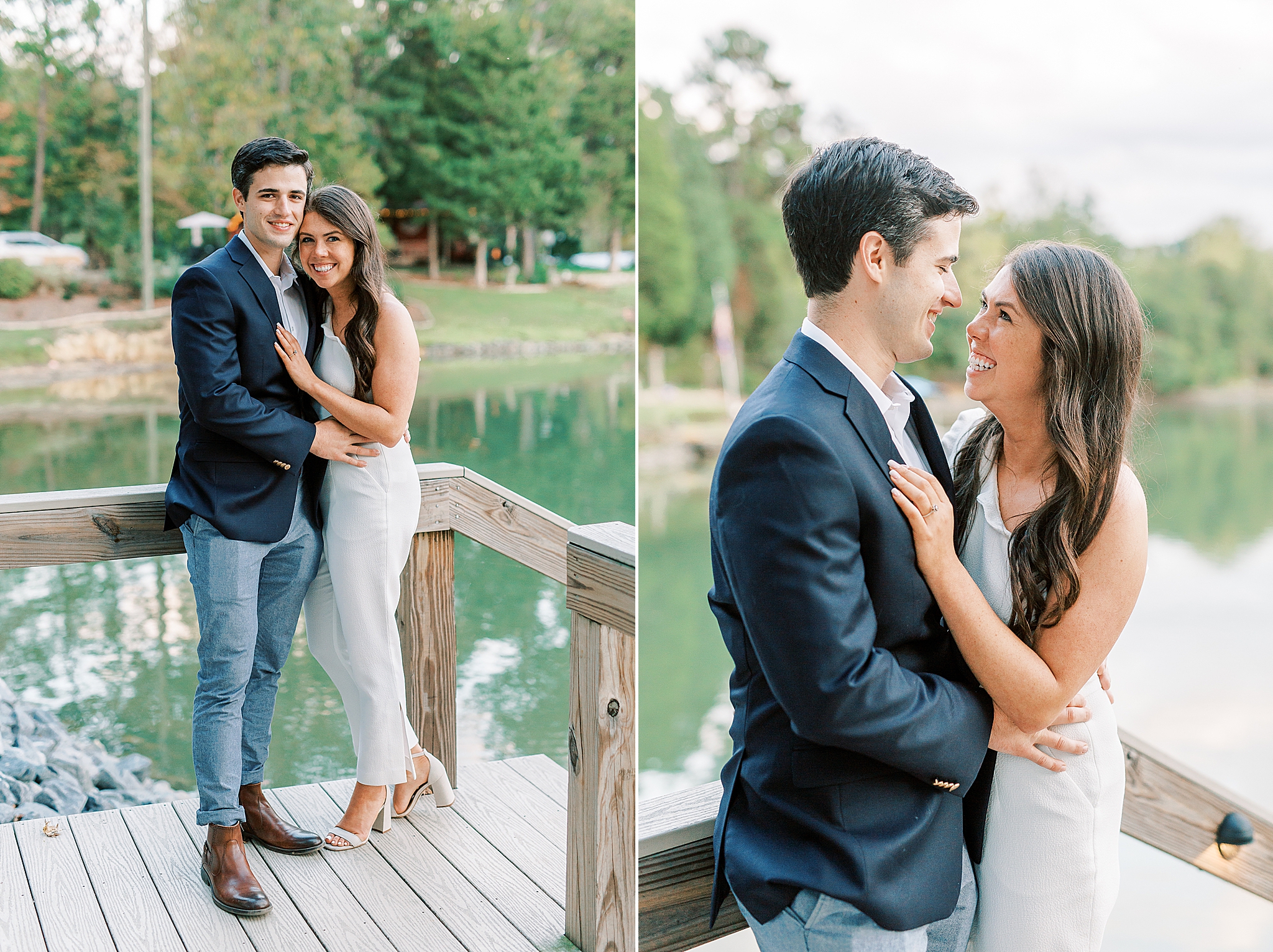 portraits on Lake Wylie with bride and groom