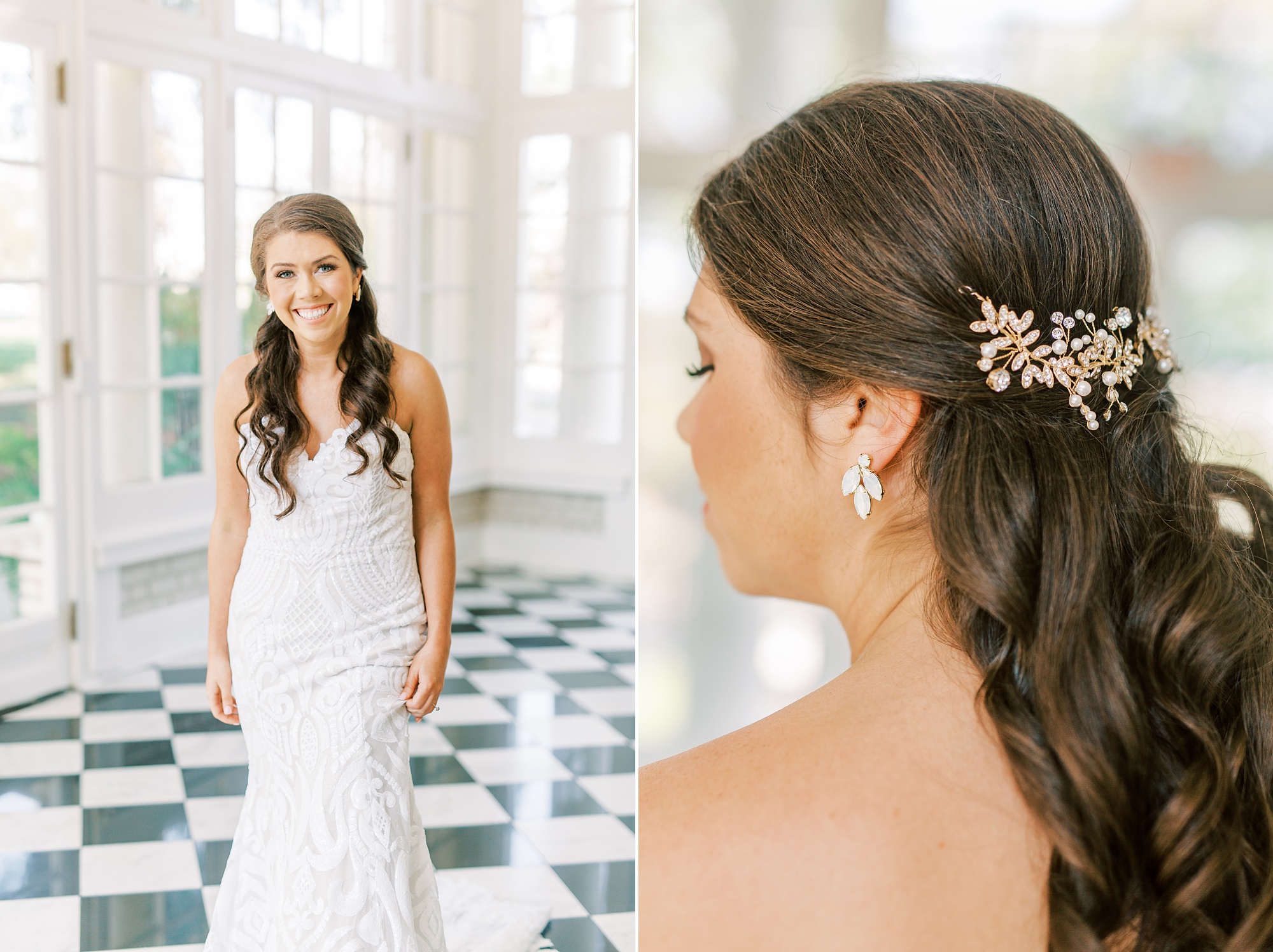classic bridal look for CLT bridal session