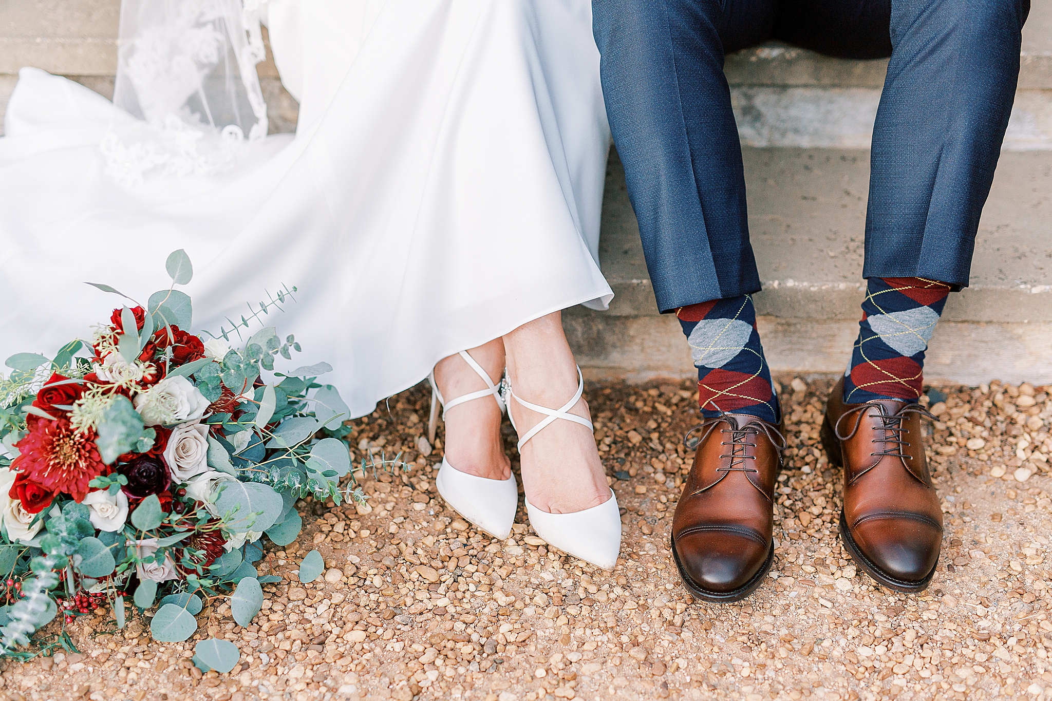 bride and groom's shoes for elopement