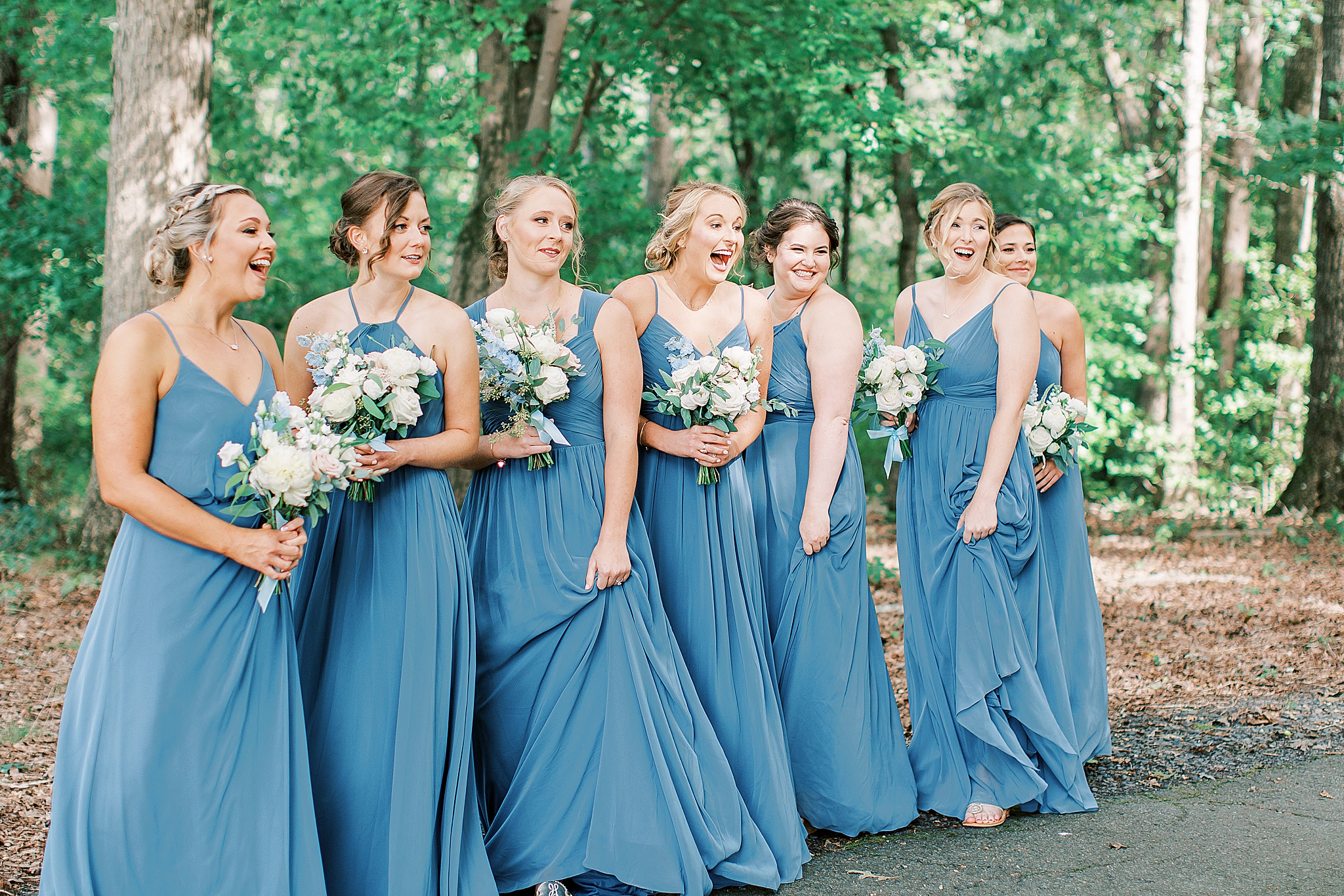 bridesmaids react to seeing bride for the first time