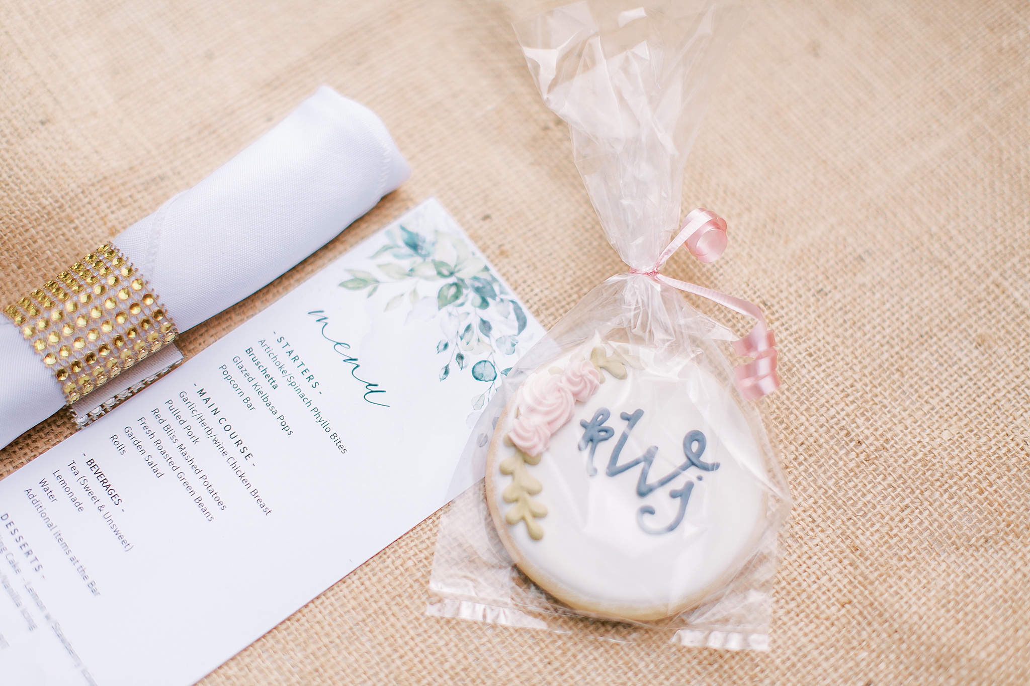 custom cookies for North Carolina wedding reception