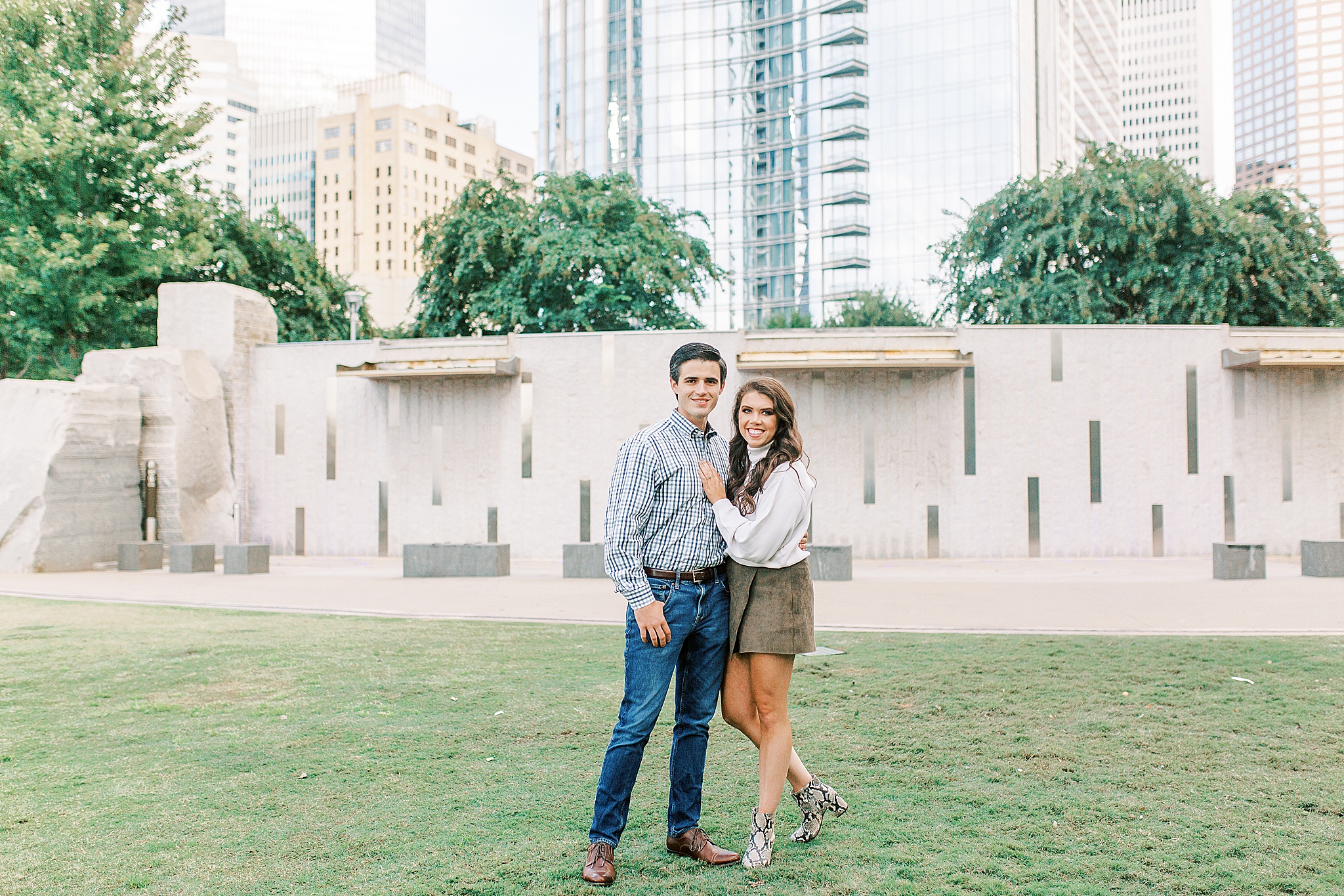 fall engagement session in Charlotte NC park
