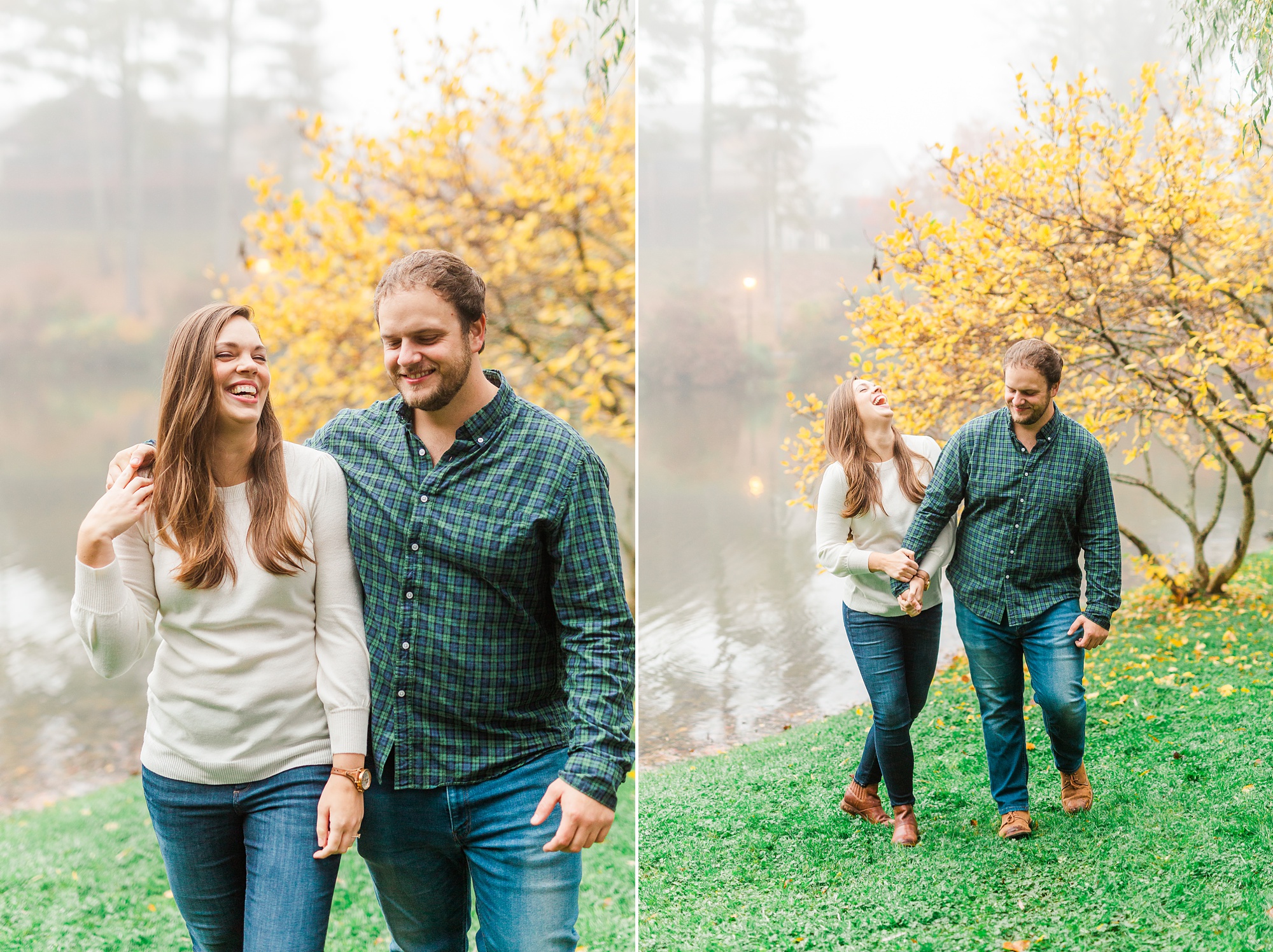 engagement portraits in the fall at Blowing Rock