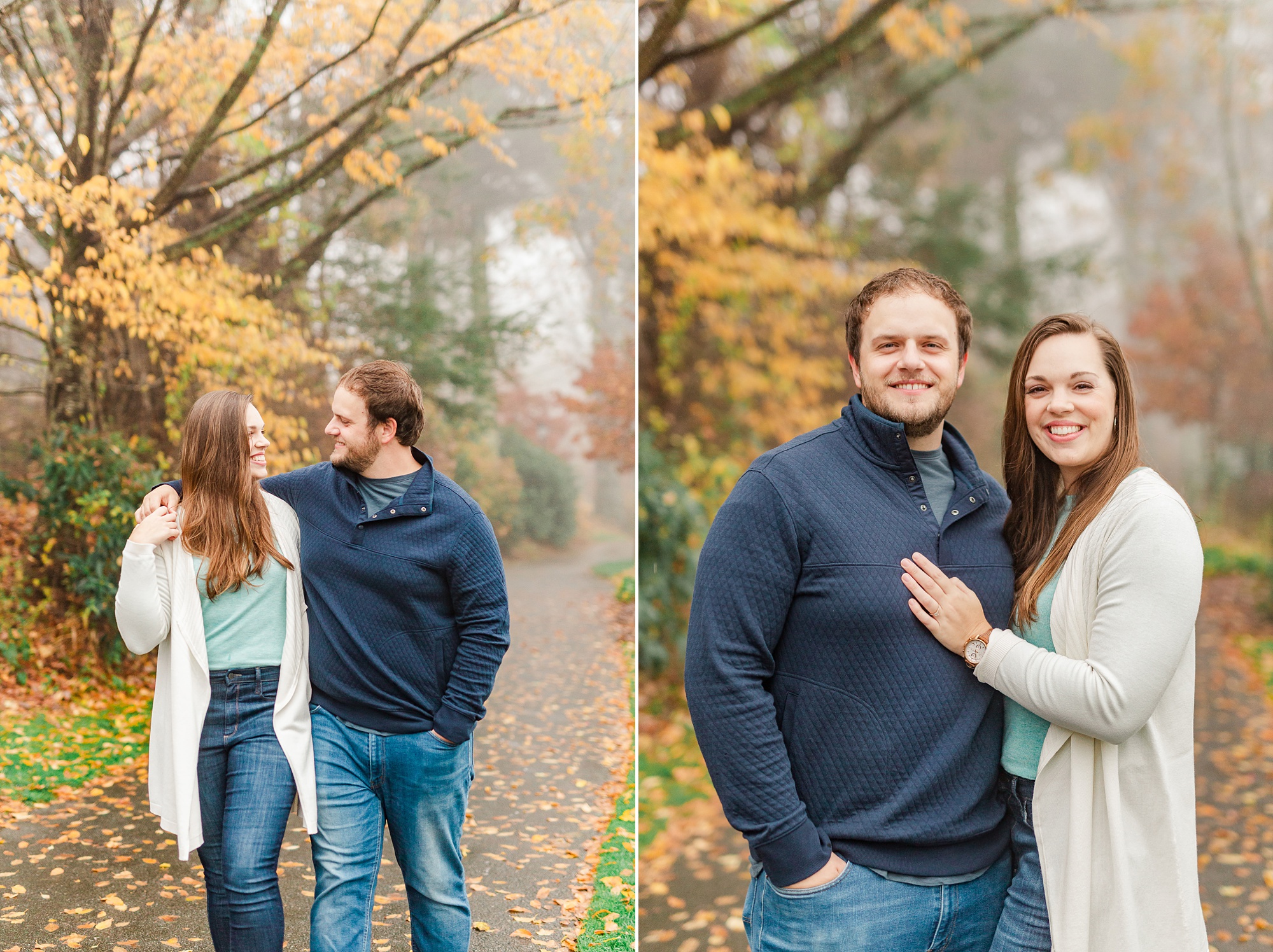 romantic fall Blowing Rock engagement photos
