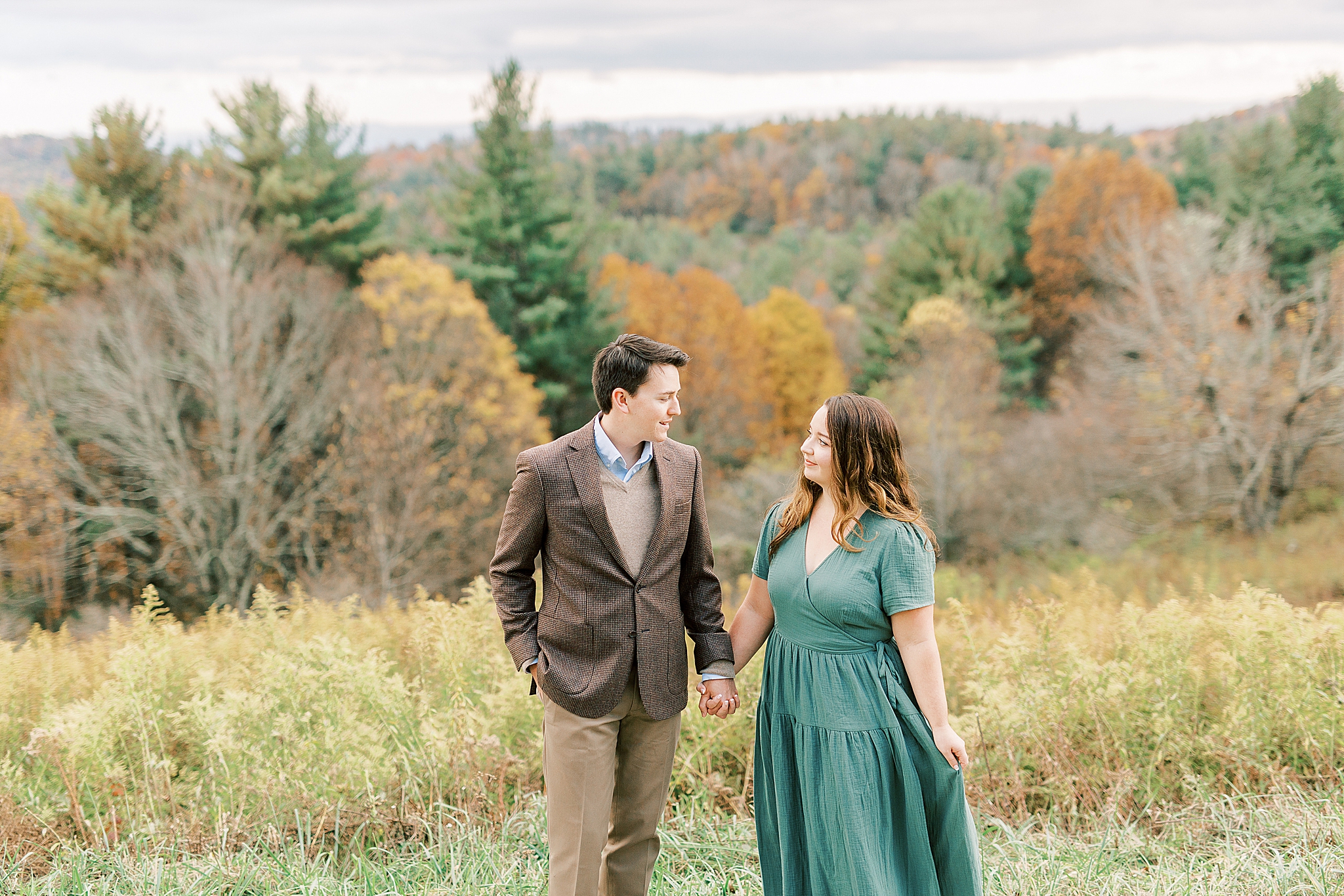 romantic fall engagement portraits in Boone NC