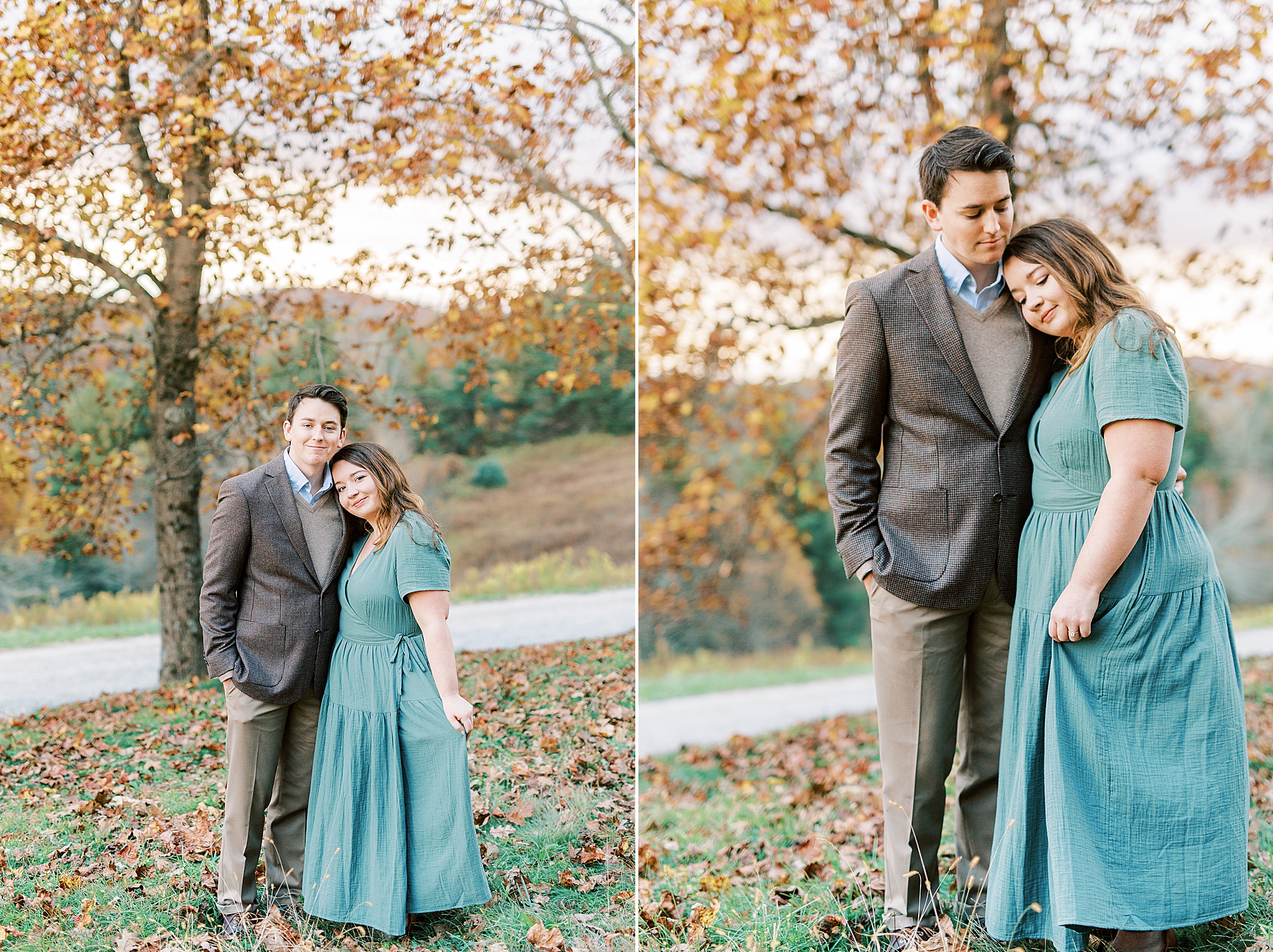 fall engagement photos in Boone NC