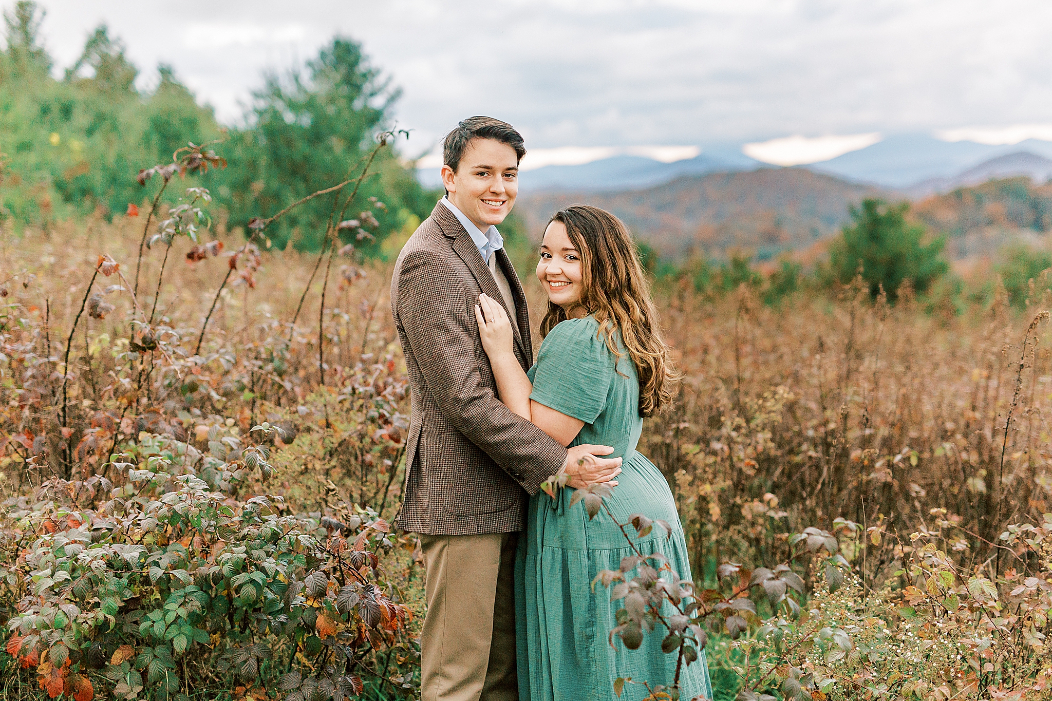 fall engagement portraits in North Carolina