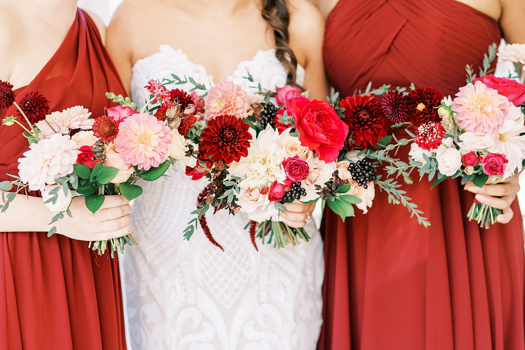 fall wedding bouquets for bride and bridesmaids by Julep Floral