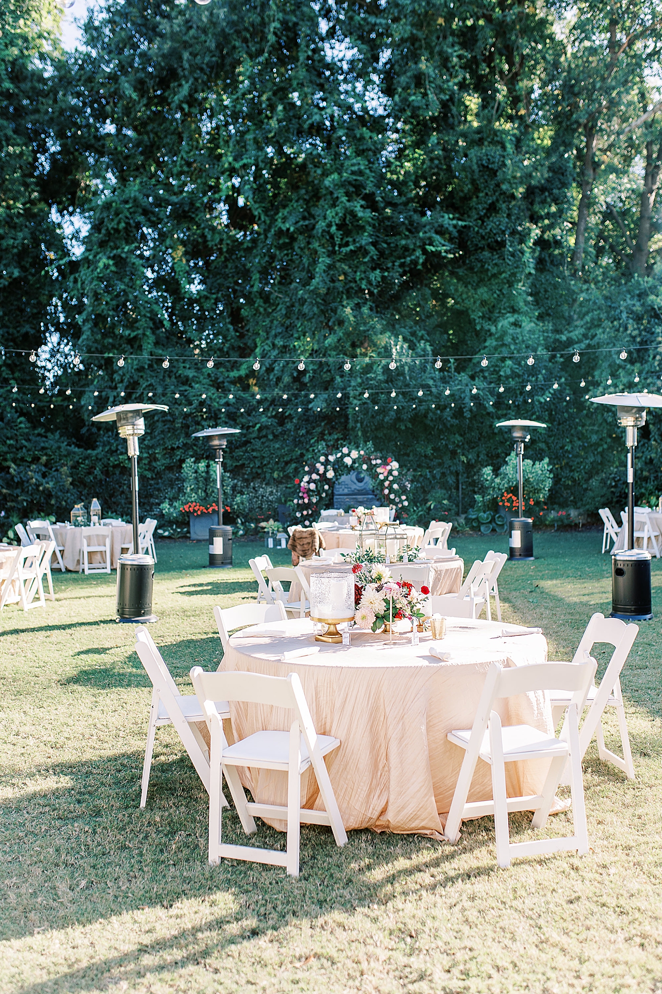 garden wedding reception at Separk Mansion