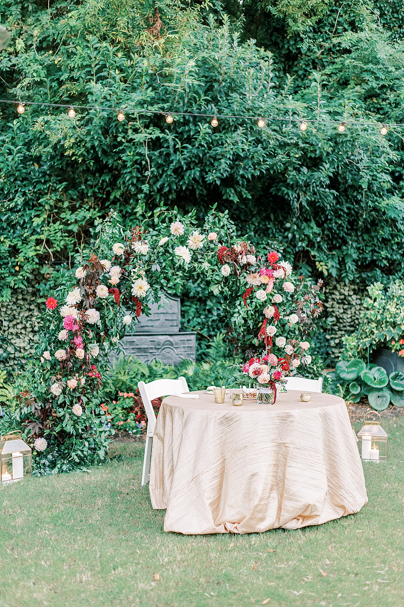 sweetheart table at Separk Mansion by Julep Floral