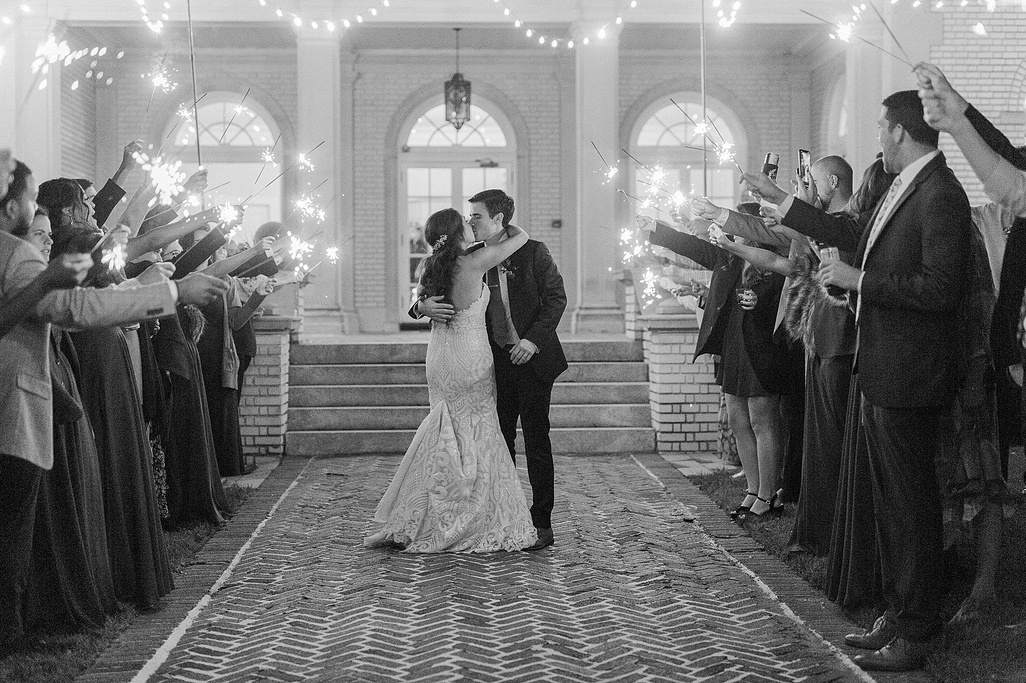 sparkler exit at Separk Mansion wedding