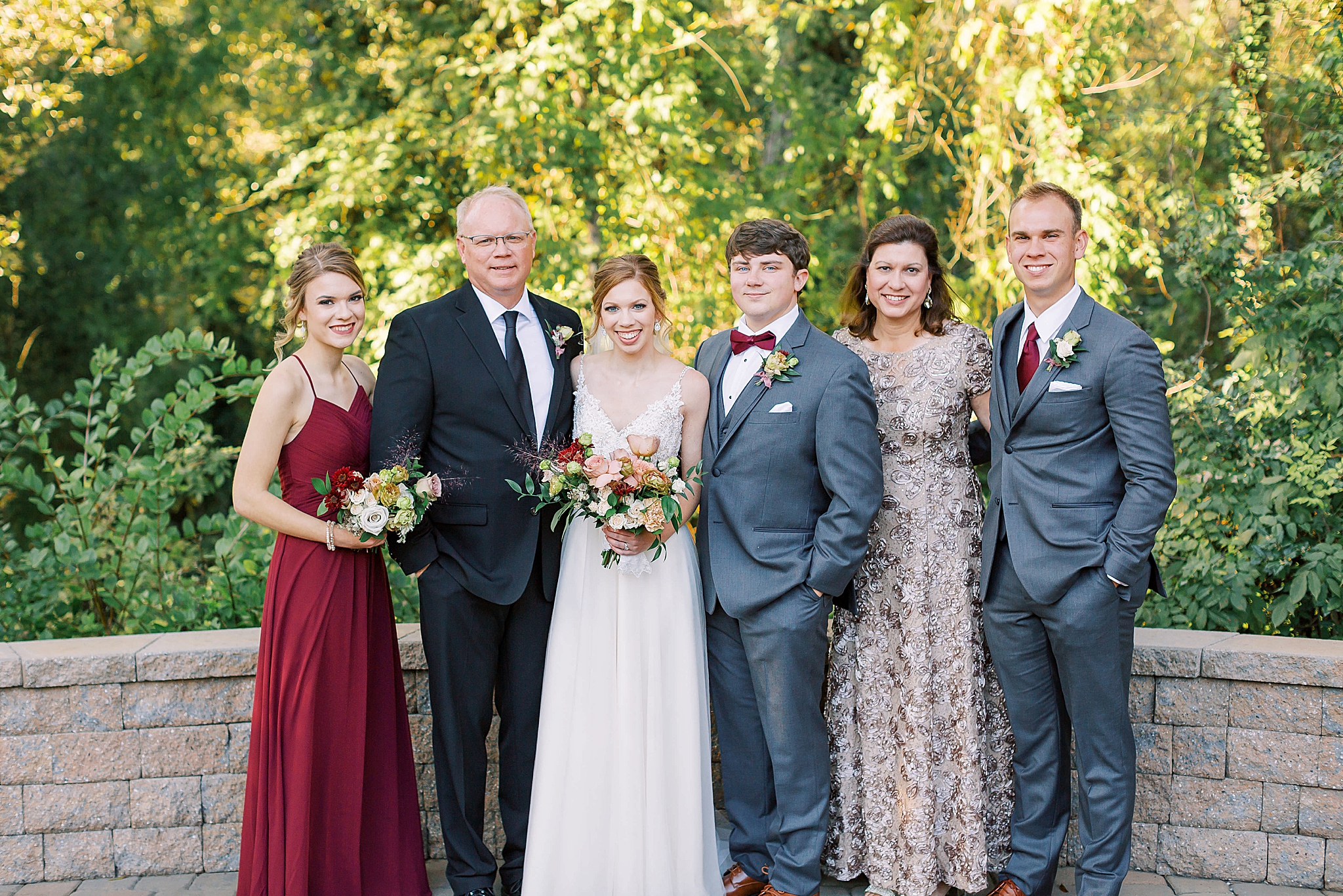 family portraits during NC wedding