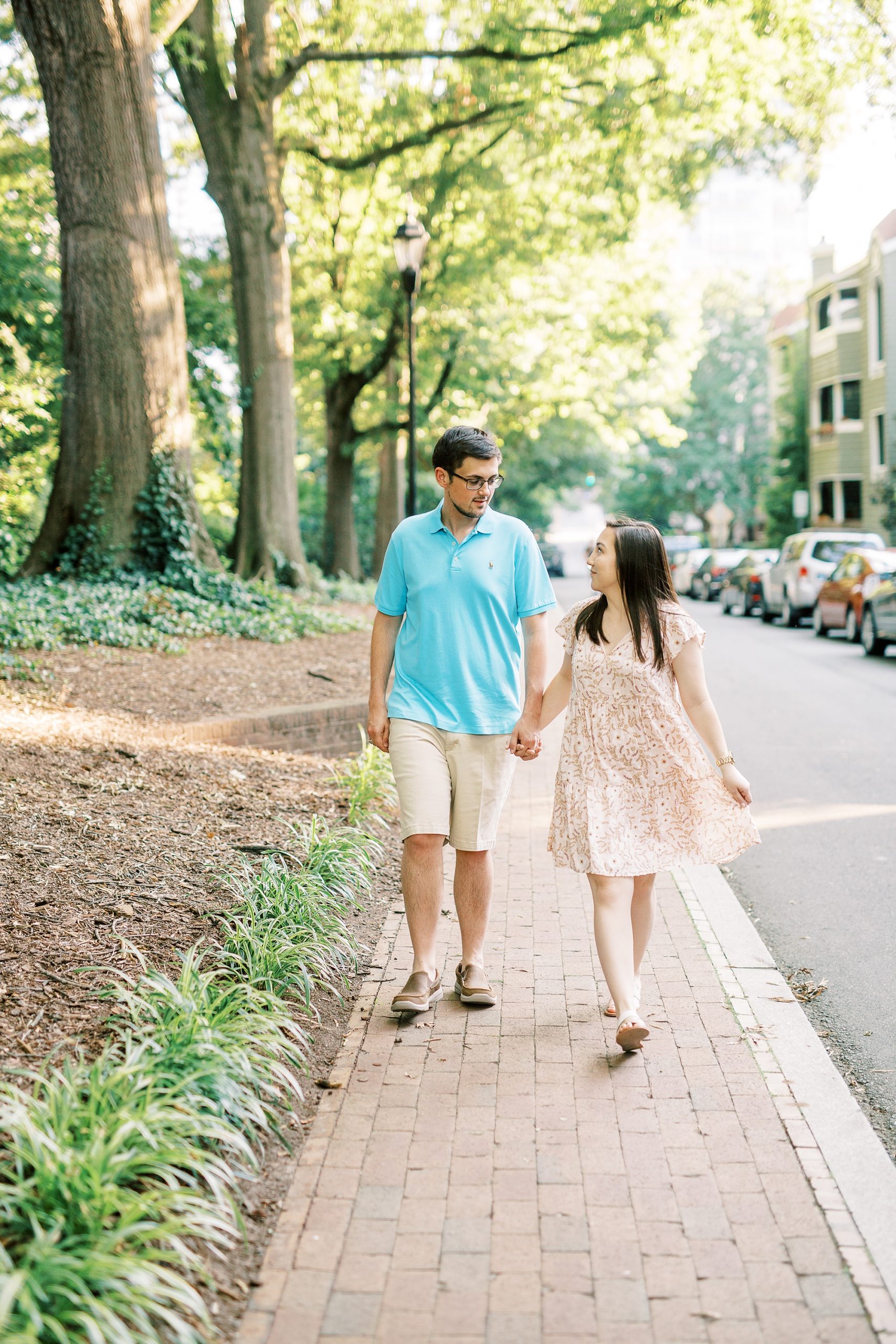 Charlotte NC engagement photos in the summer