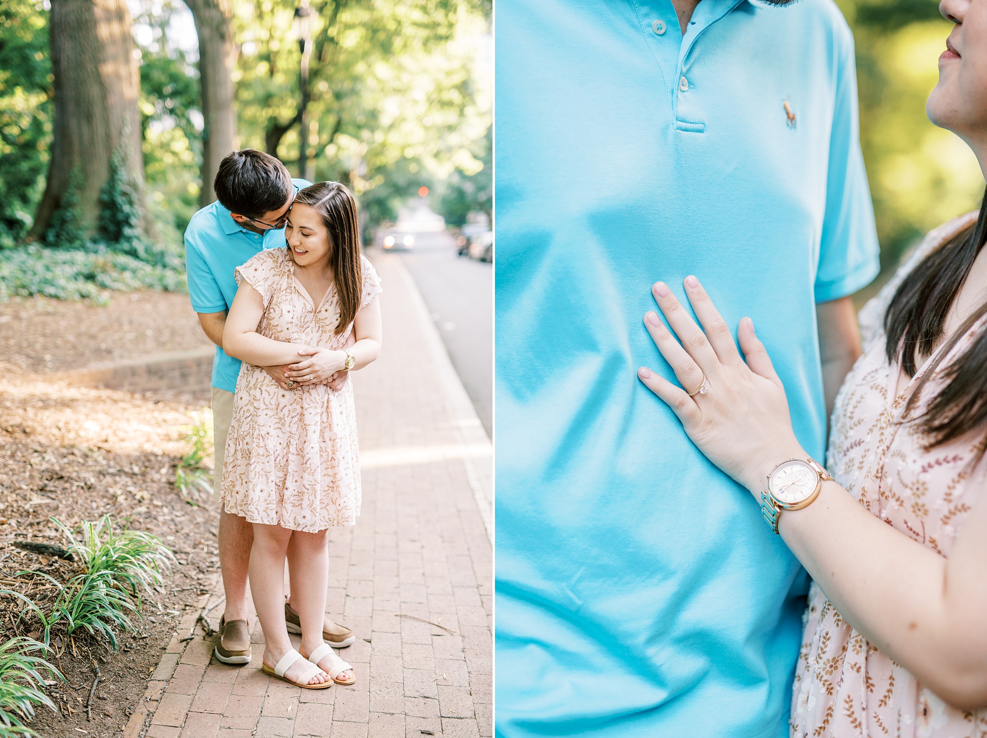 casual Fourth Ward Park engagement photos
