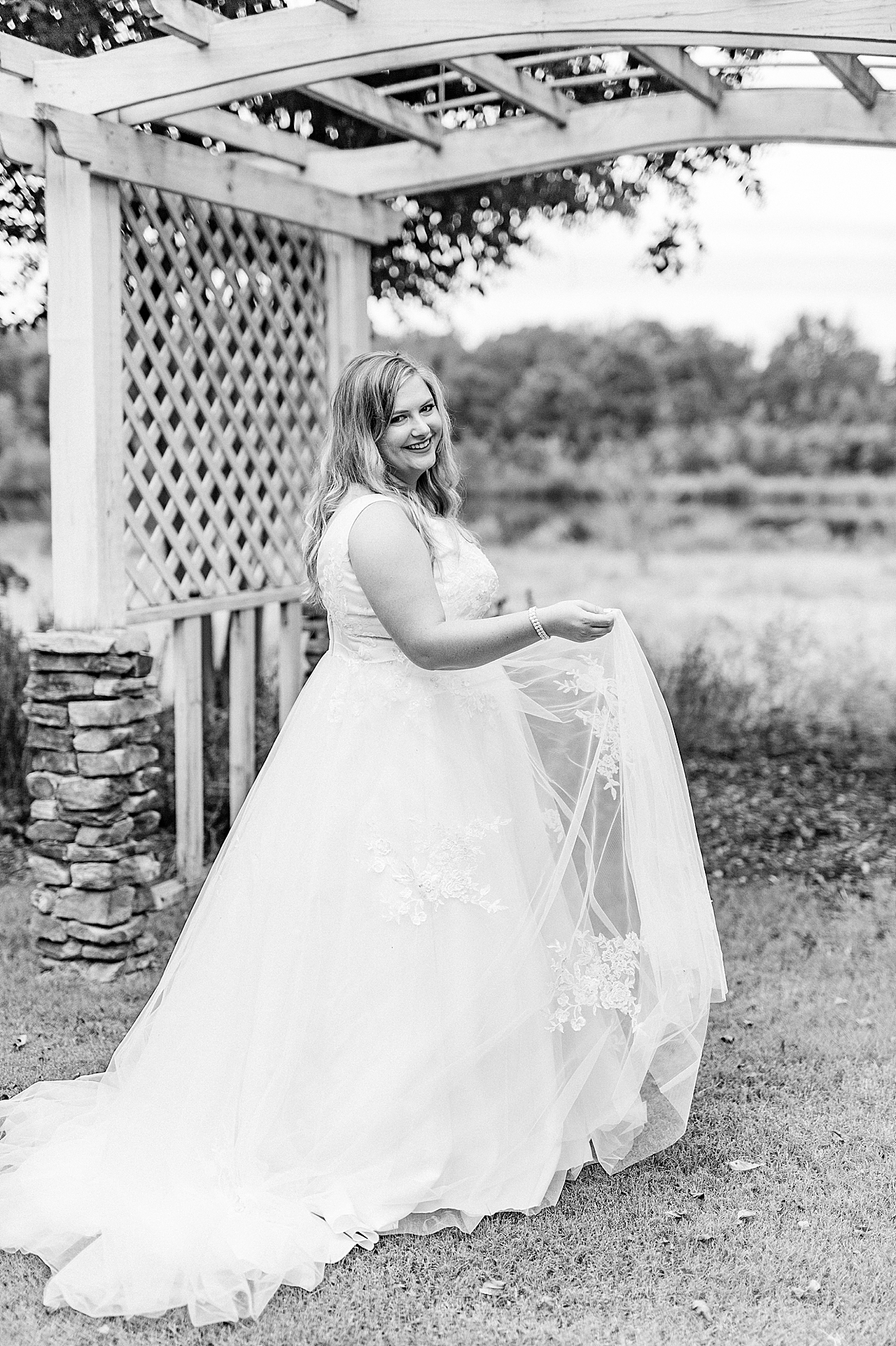 black and white bridal portrait in Cleveland NC