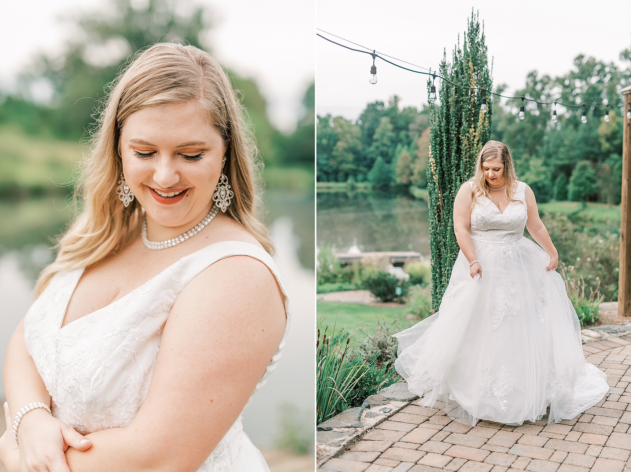 bride twirls wedding dress at The Arbors