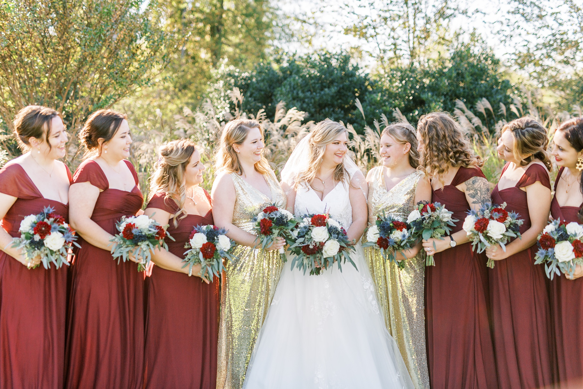 fall bridal party inspiration for NC wedding