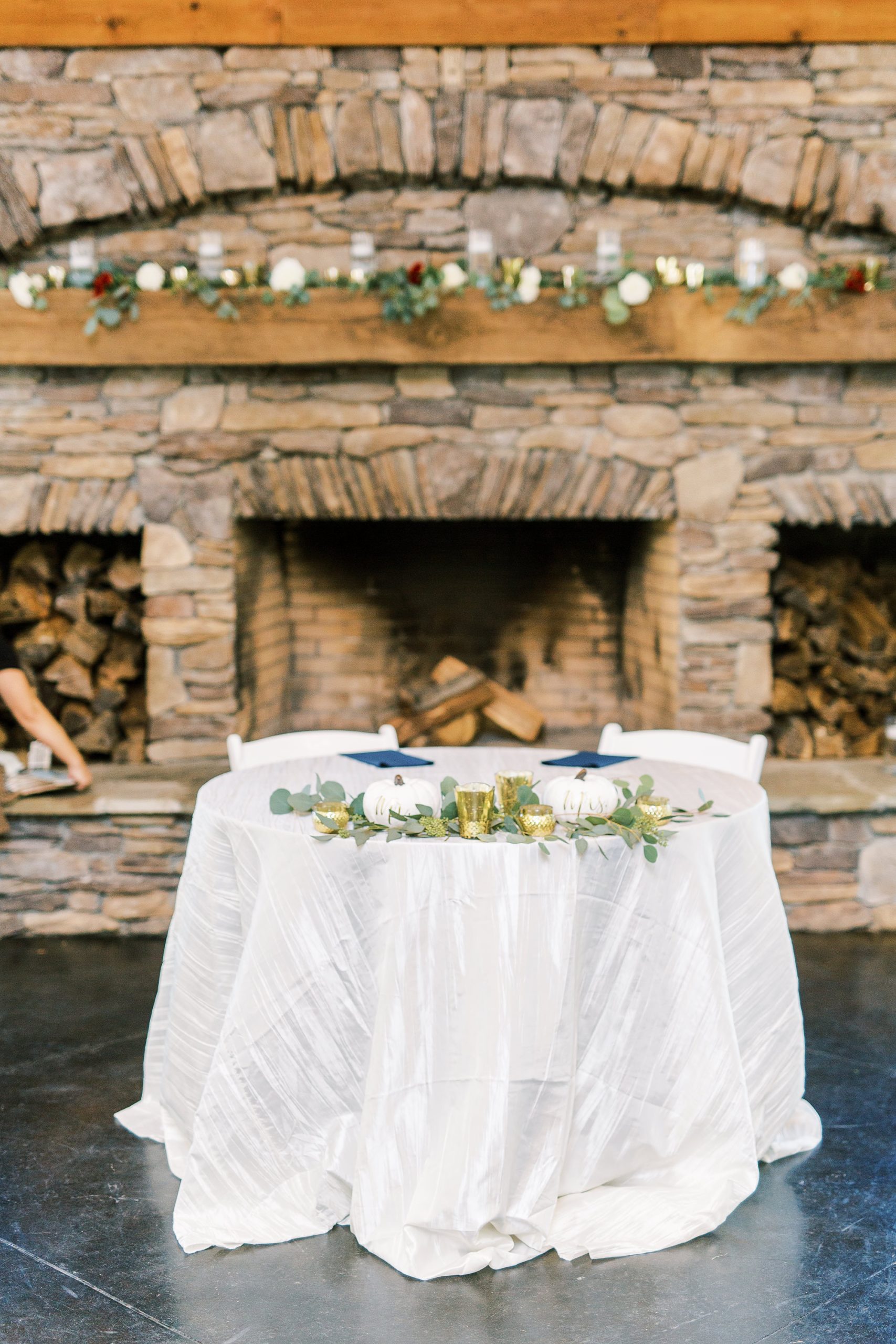 rustic and romantic wedding reception at the Arbors Events