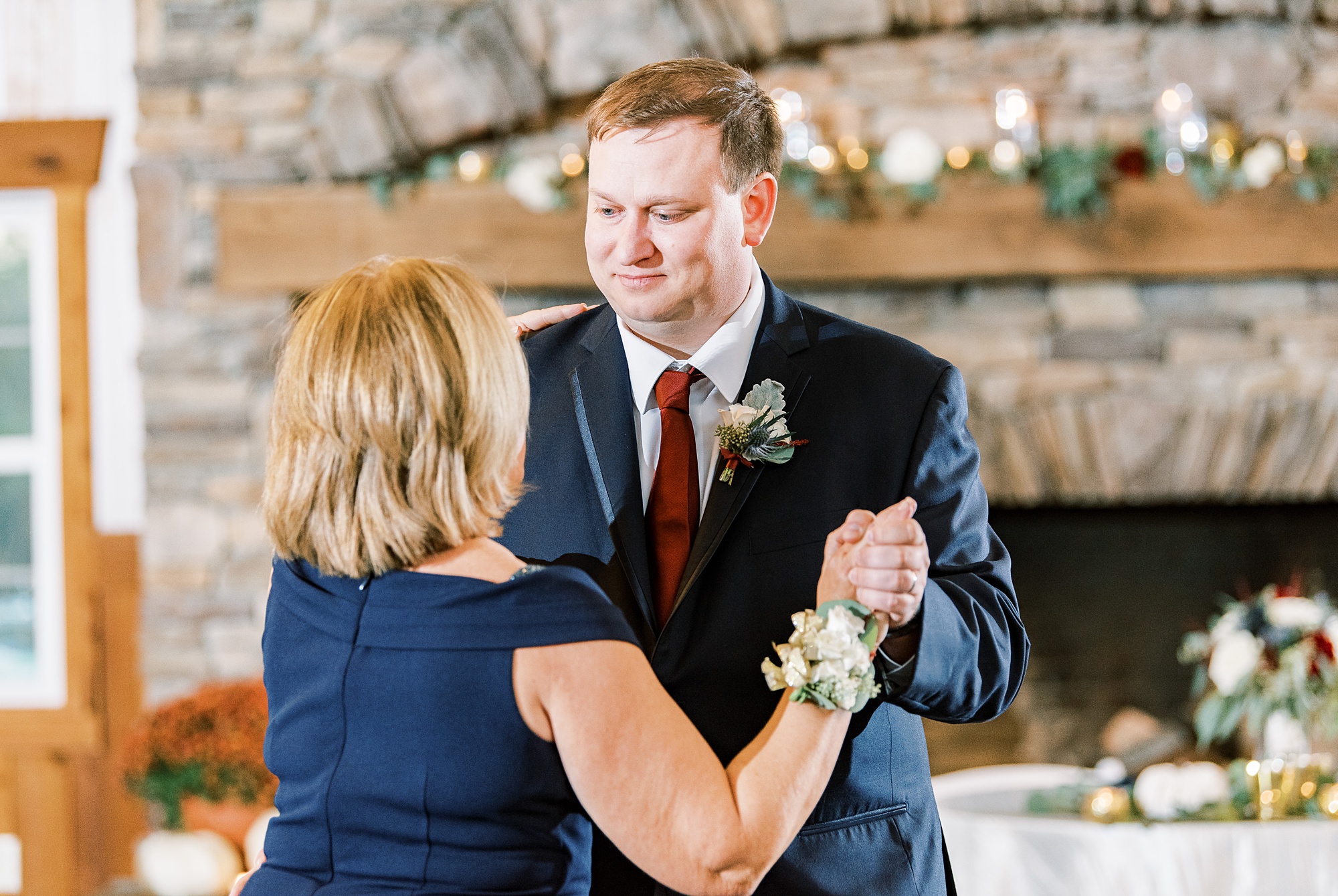 groom and mom dance at the Arbors Events