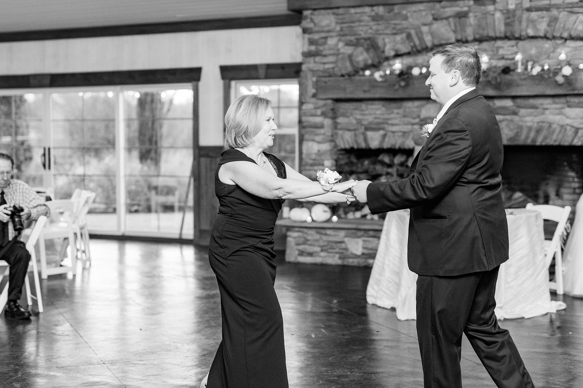 groom and mom dance at the Arbors Events