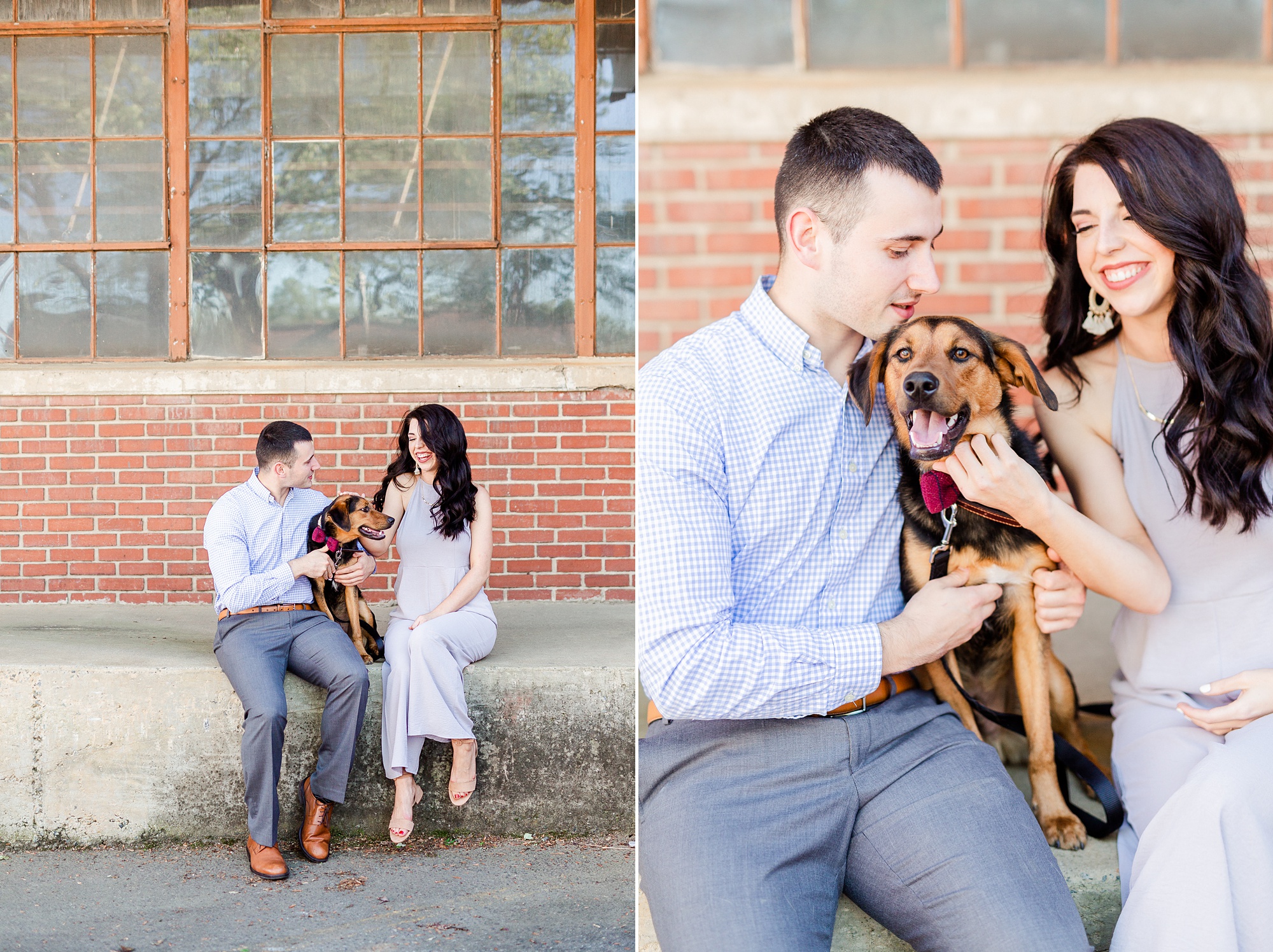 Camp North End engagement session by old warehouse
