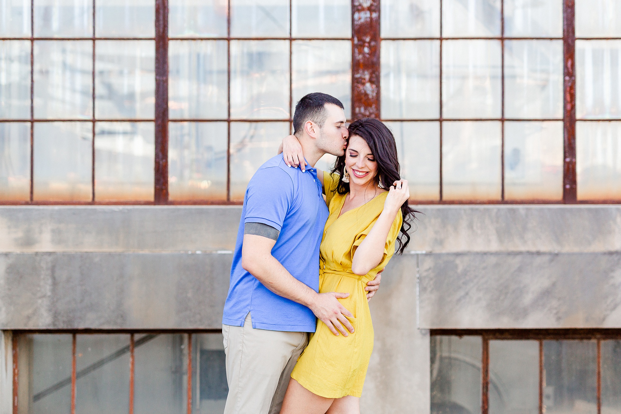 Camp North End engagement portraits in Charlotte NC
