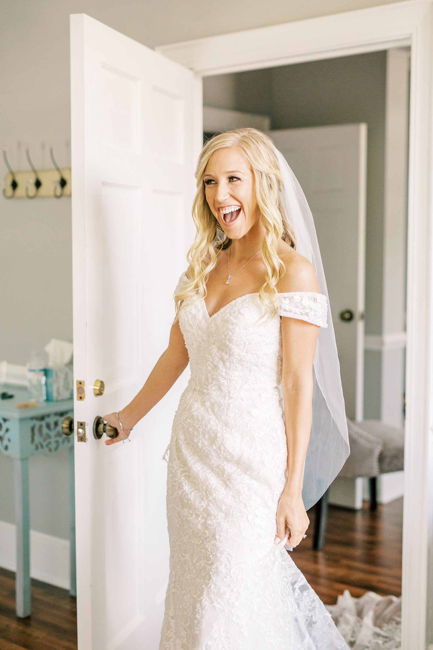 Classic wedding day with pink and navy details at Separk Mansion and downtown Charlotte