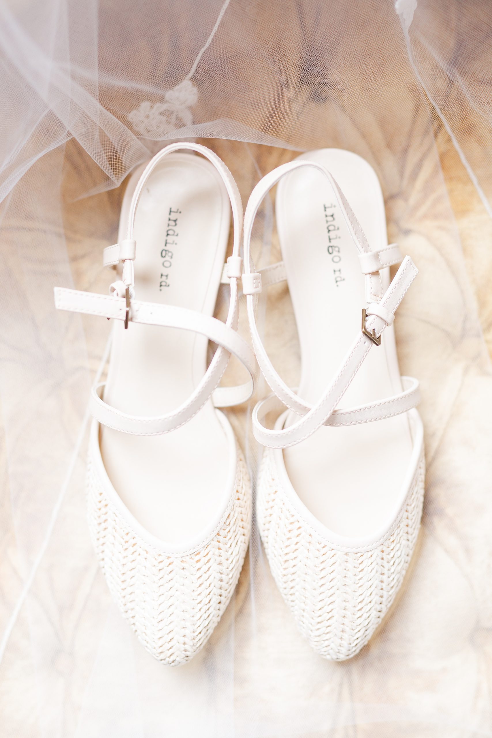 bride's shoes for Maiden NC wedding day