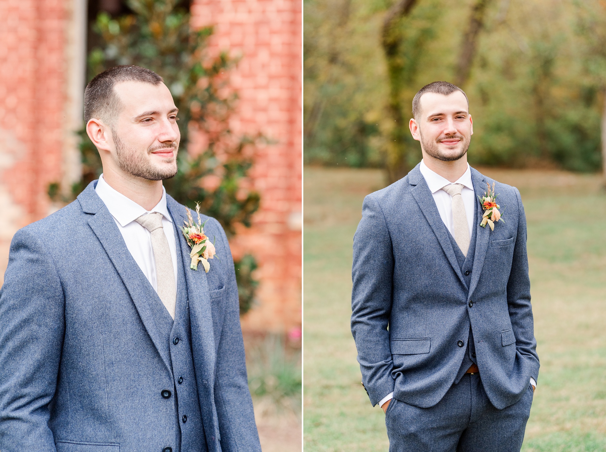 groom's portraits at Providence Cotton Mill