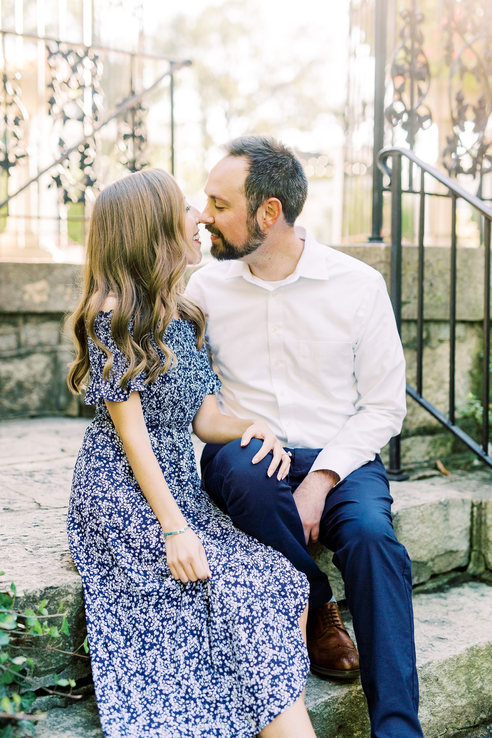 fall engagement portraits at Separk Mansion