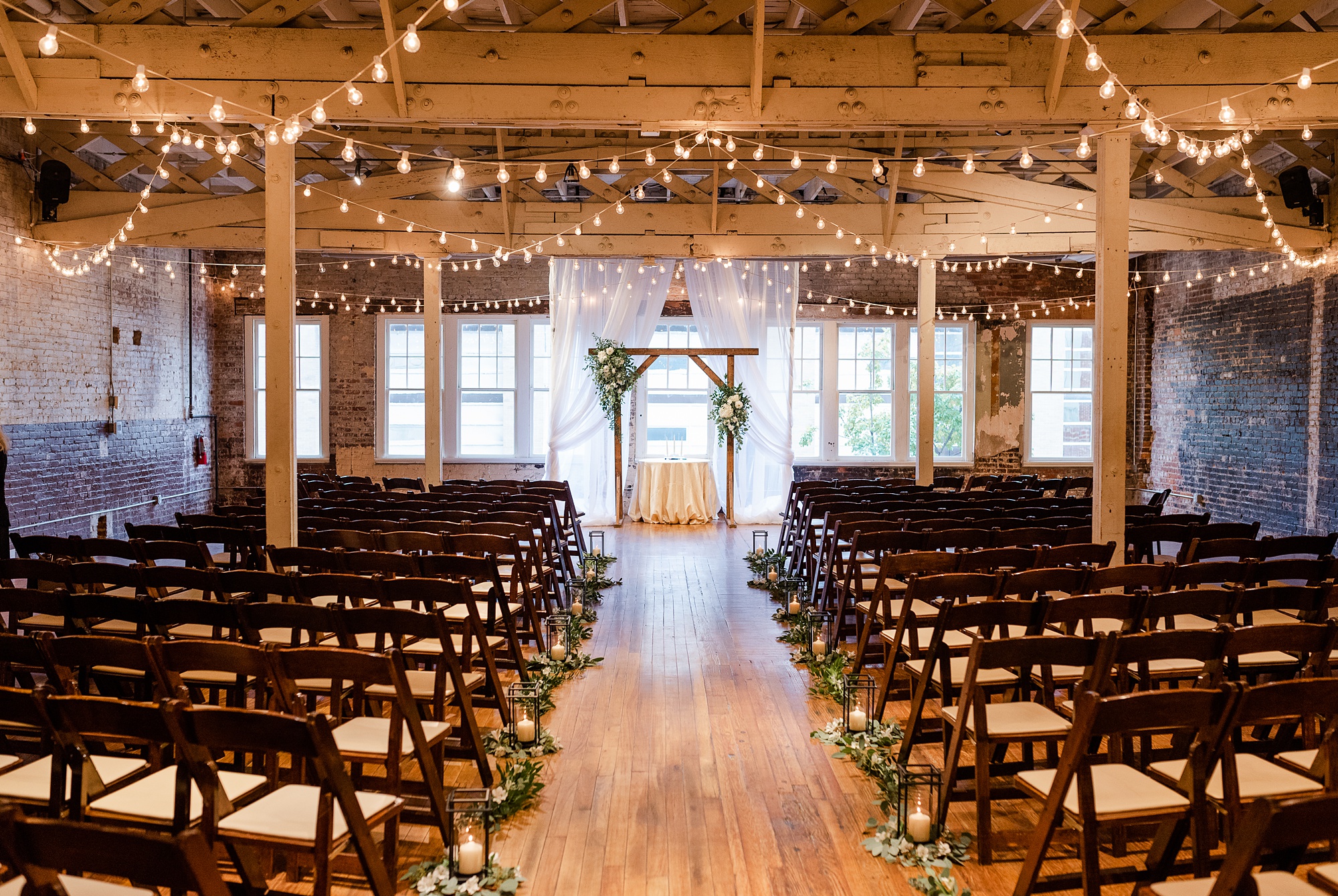 rustic Stockroom at 230 wedding ceremony