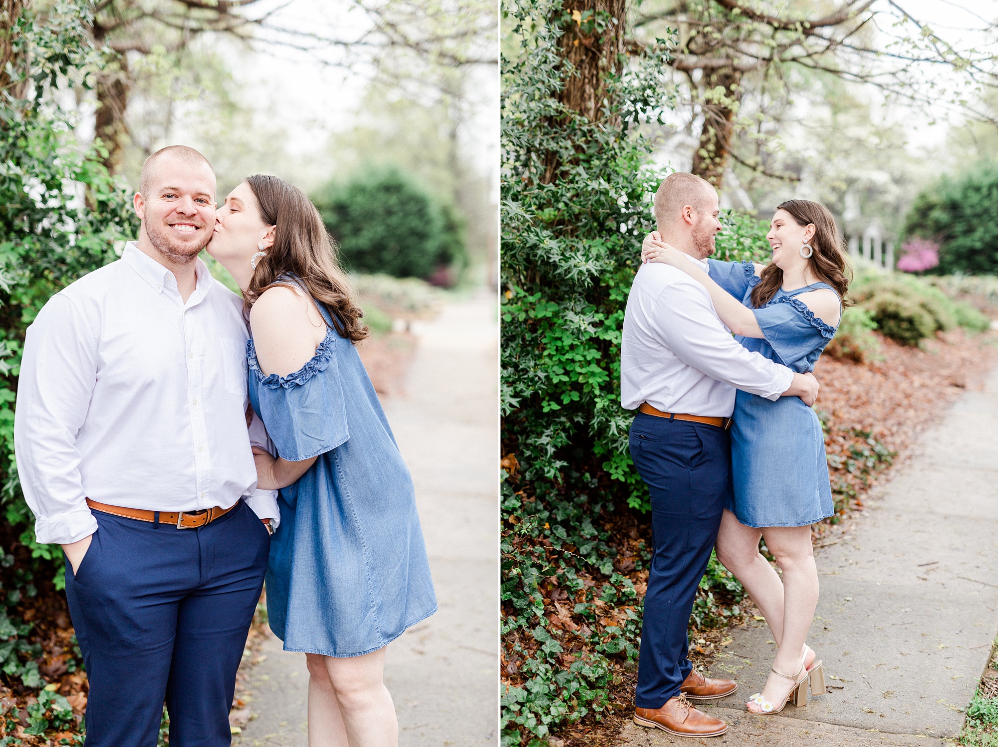 North Carolina engagement session in Downtown Davidson