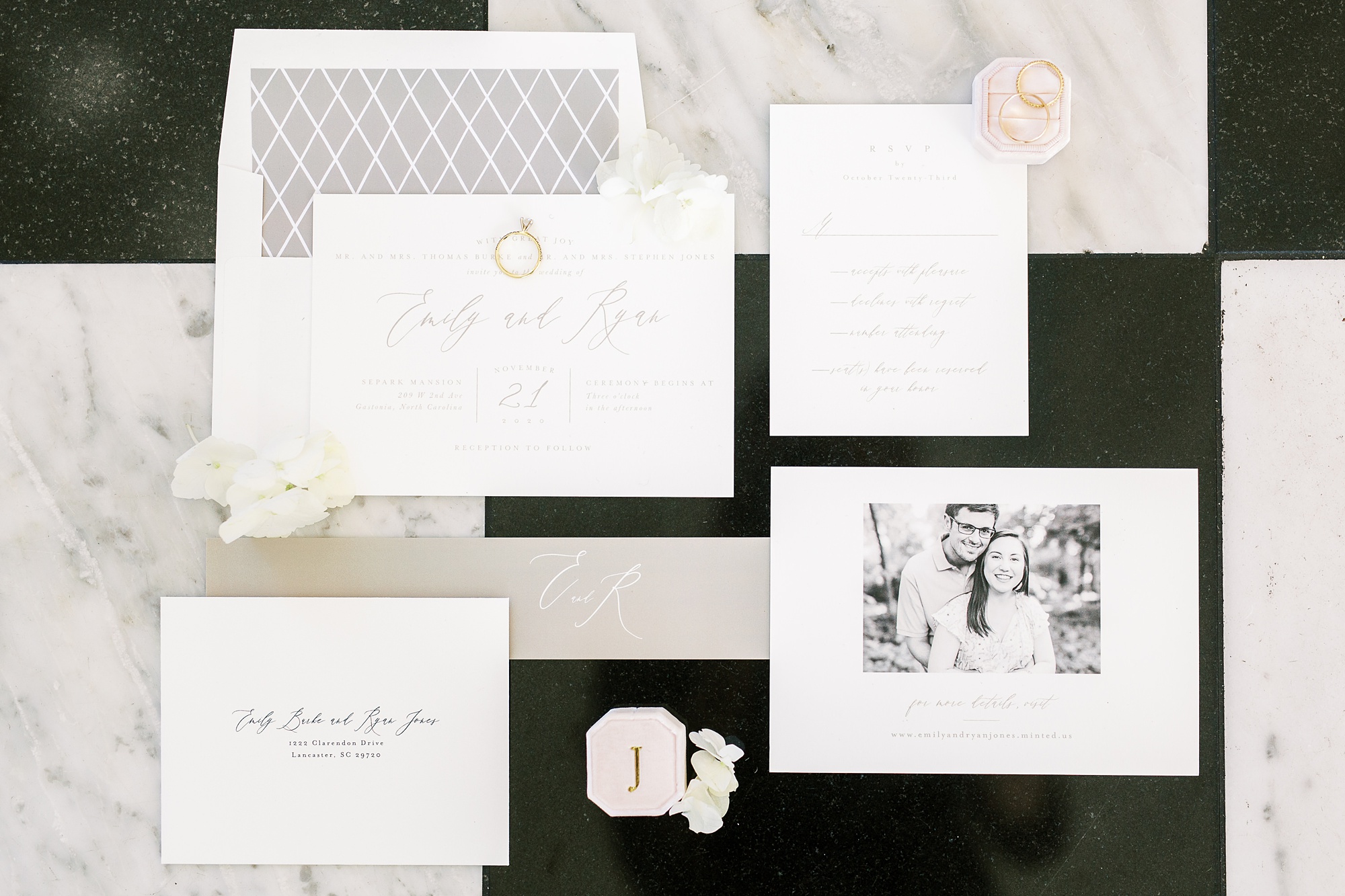 classic fall invitation suite for 2020 wedding